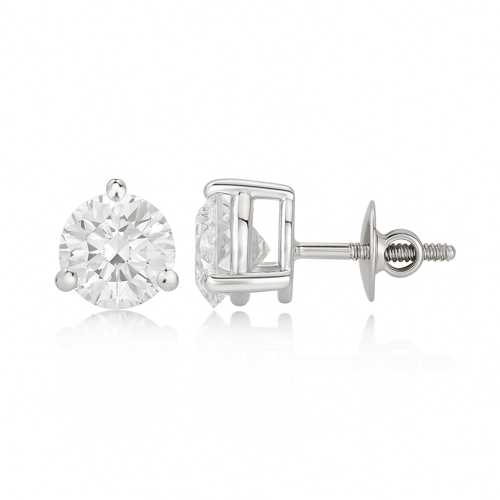Stellar Essence Solitaire Lab Grown Diamond Earrings