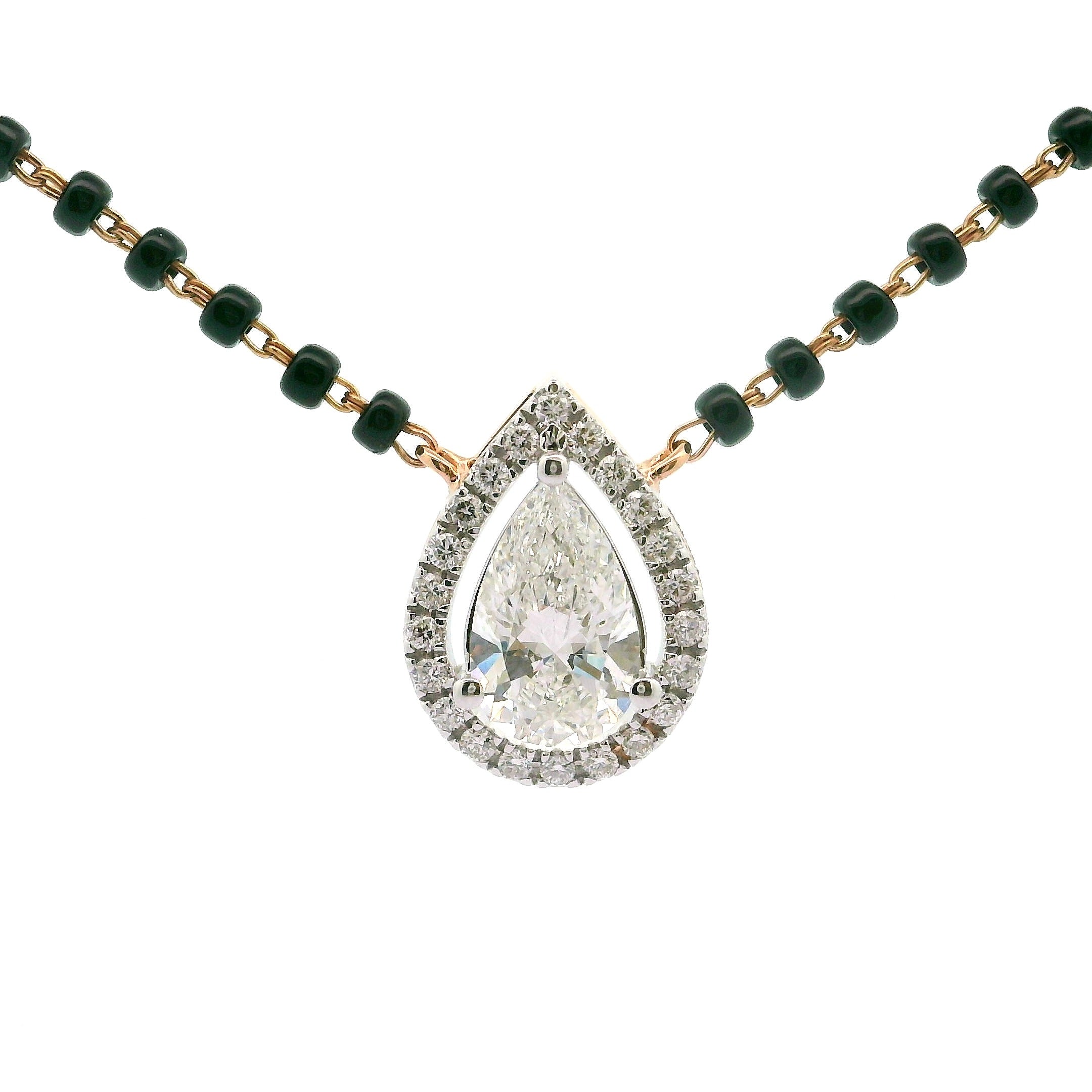 Urban Teardrop Solitaire Lab Grown Diamond Mangalsutra