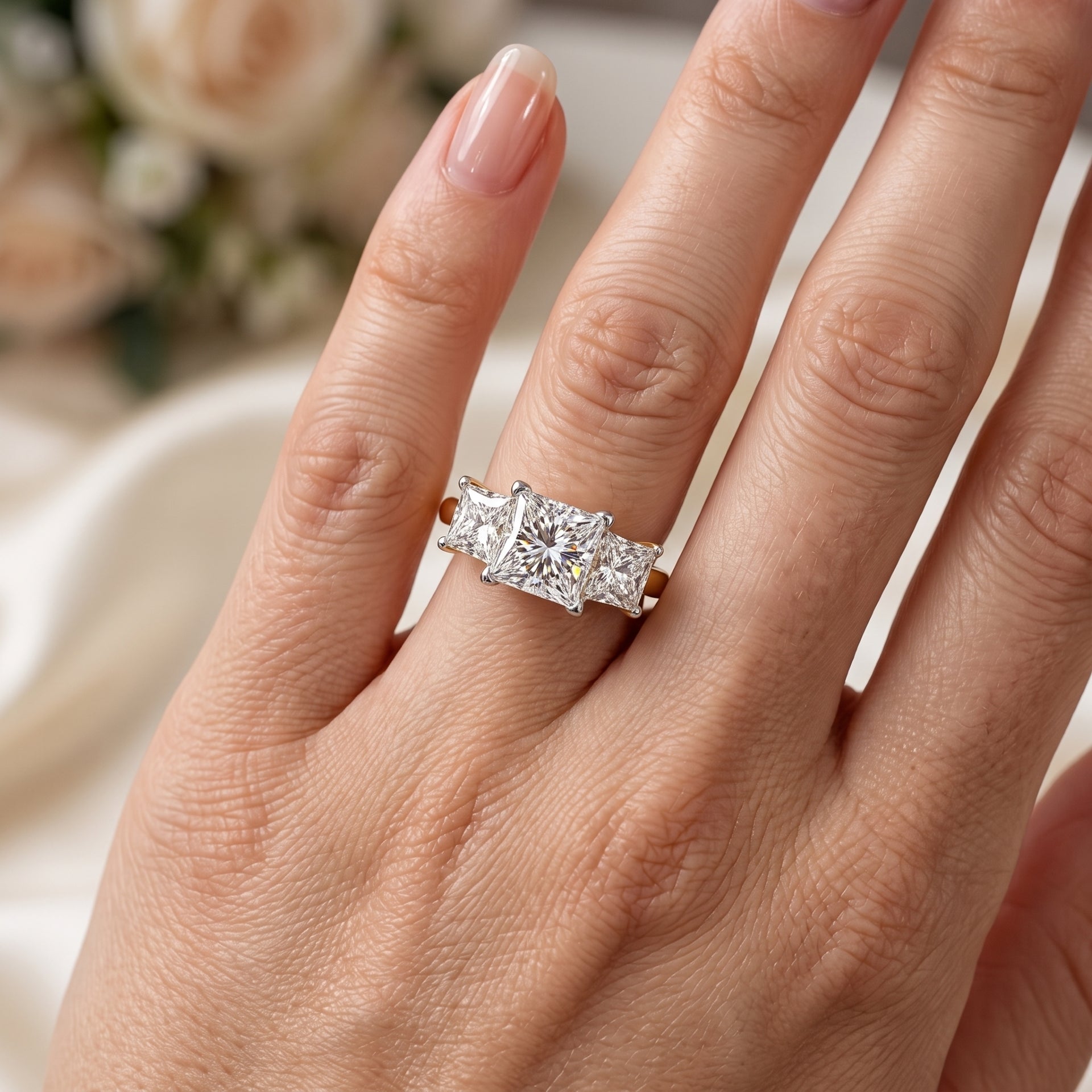 Trinity Solitaire Lab Grown Diamond Ring