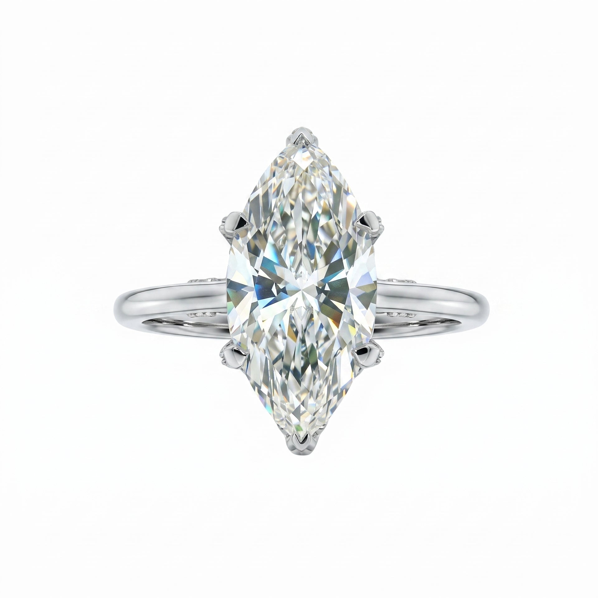 Ethereal Marquise Solitaire Lab Grown Diamond Ring