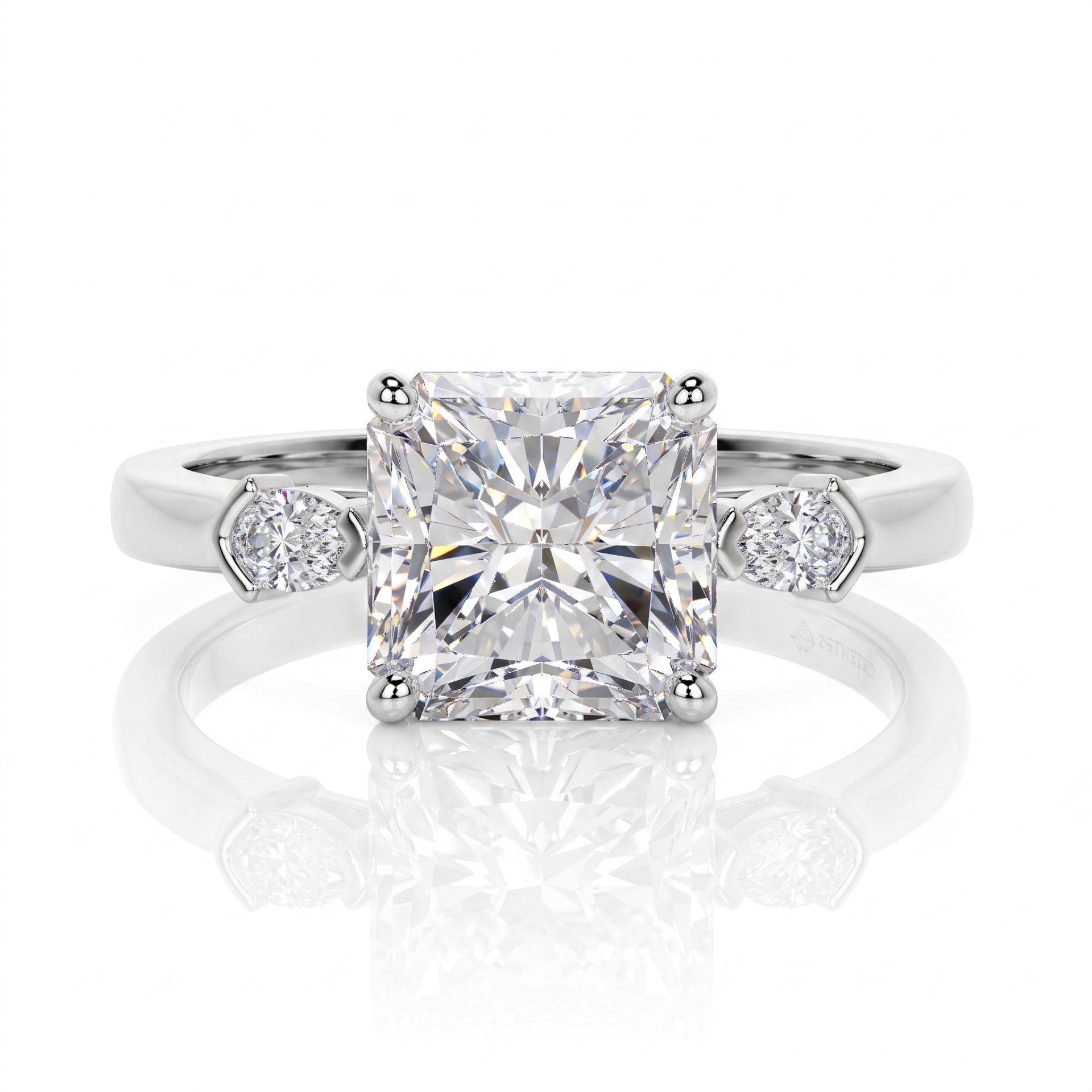 Opulence Square Solitaire Lab Grown Diamond Ring