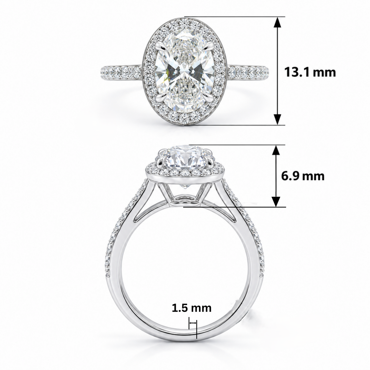 Eternal Embrace Solitaire Lab Grown Diamond Ring