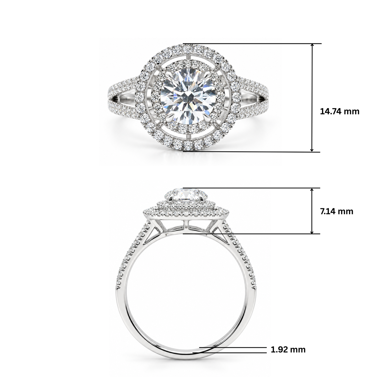 Cosmic Aura Solitaire Lab Grown Diamond Ring