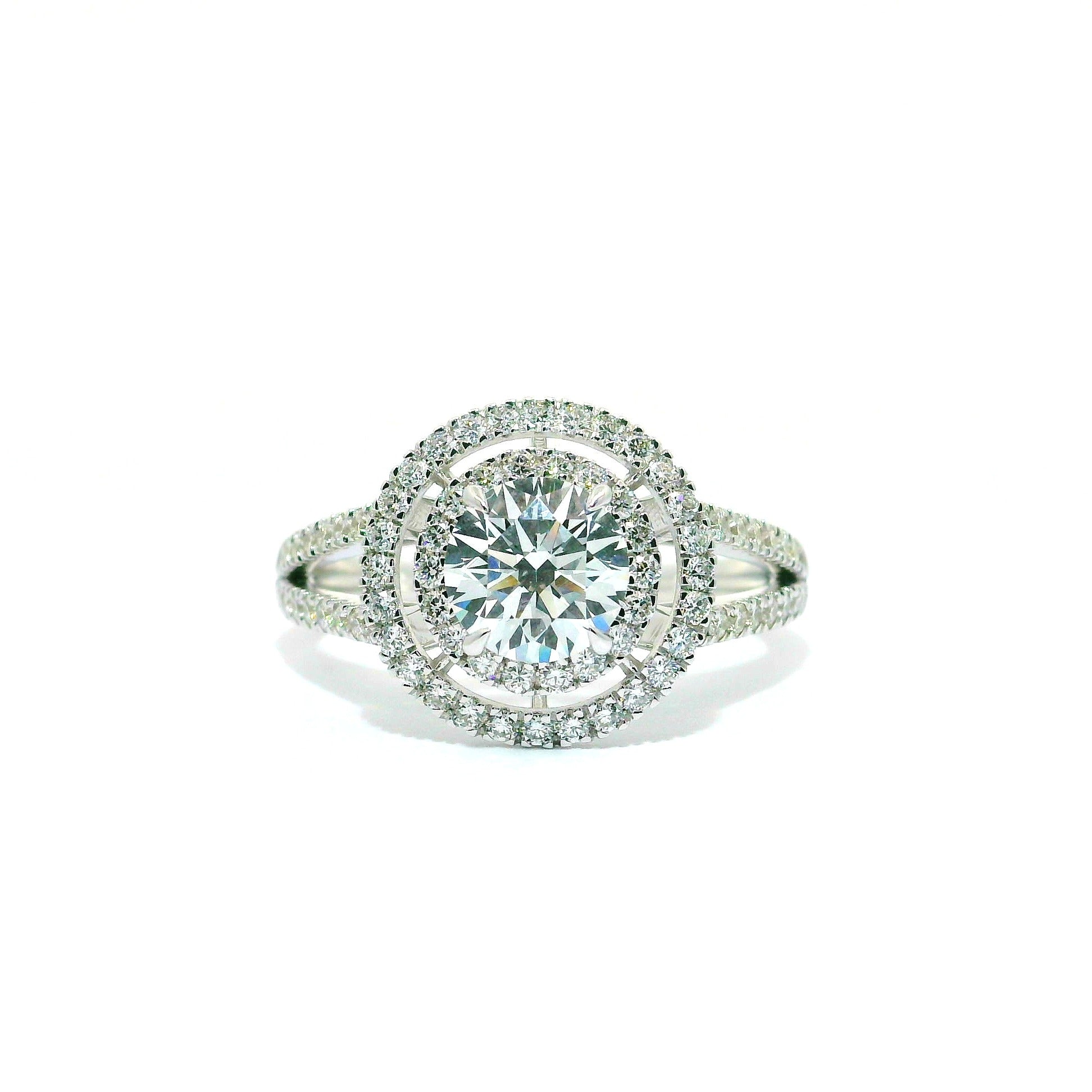 Cosmic Aura Solitaire Lab Grown Diamond Ring