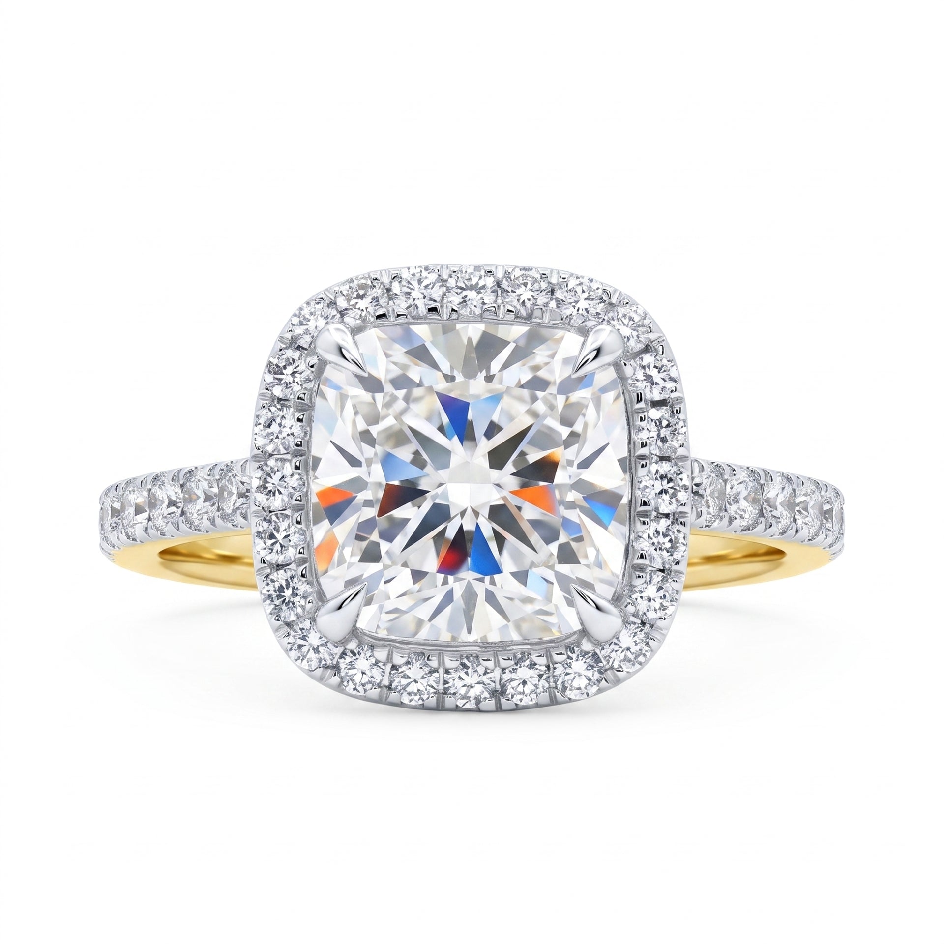 Serene Cushion Solitaire Lab Grown Diamond Ring