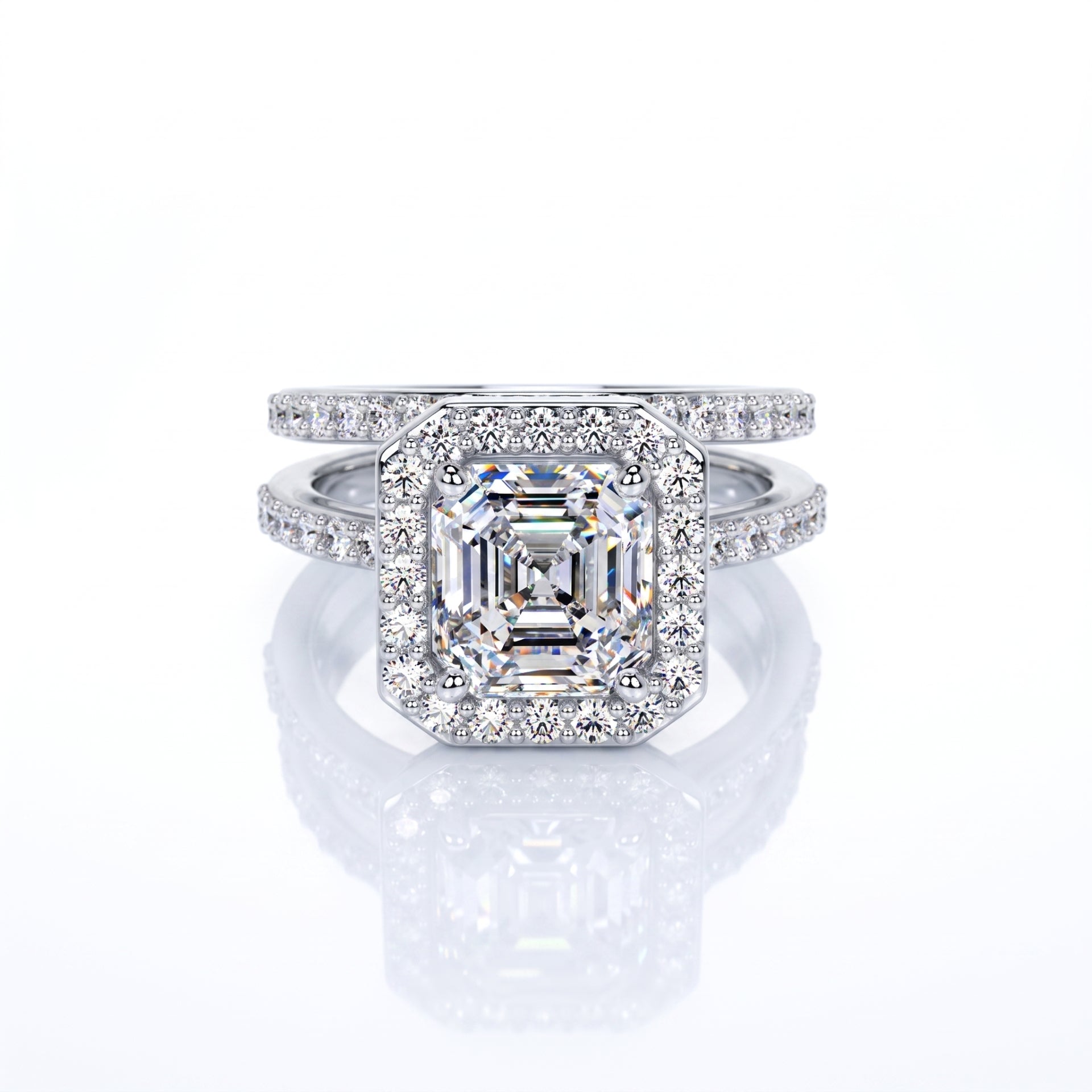 Radiance Garden Halo Solitaire Lab Grown Diamond Ring