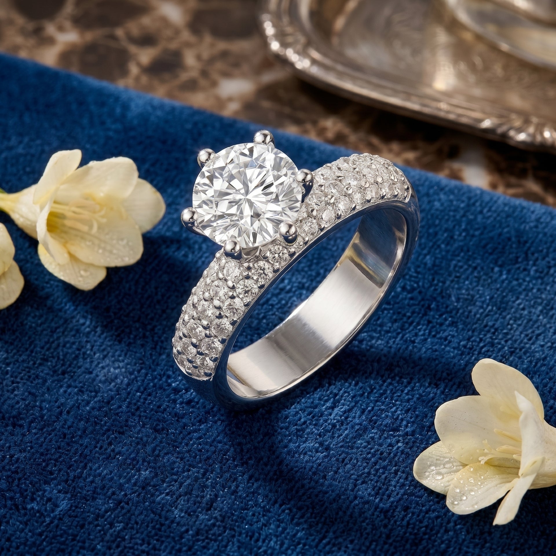 Frosted Bliss Solitaire Lab Grown Diamond Ring