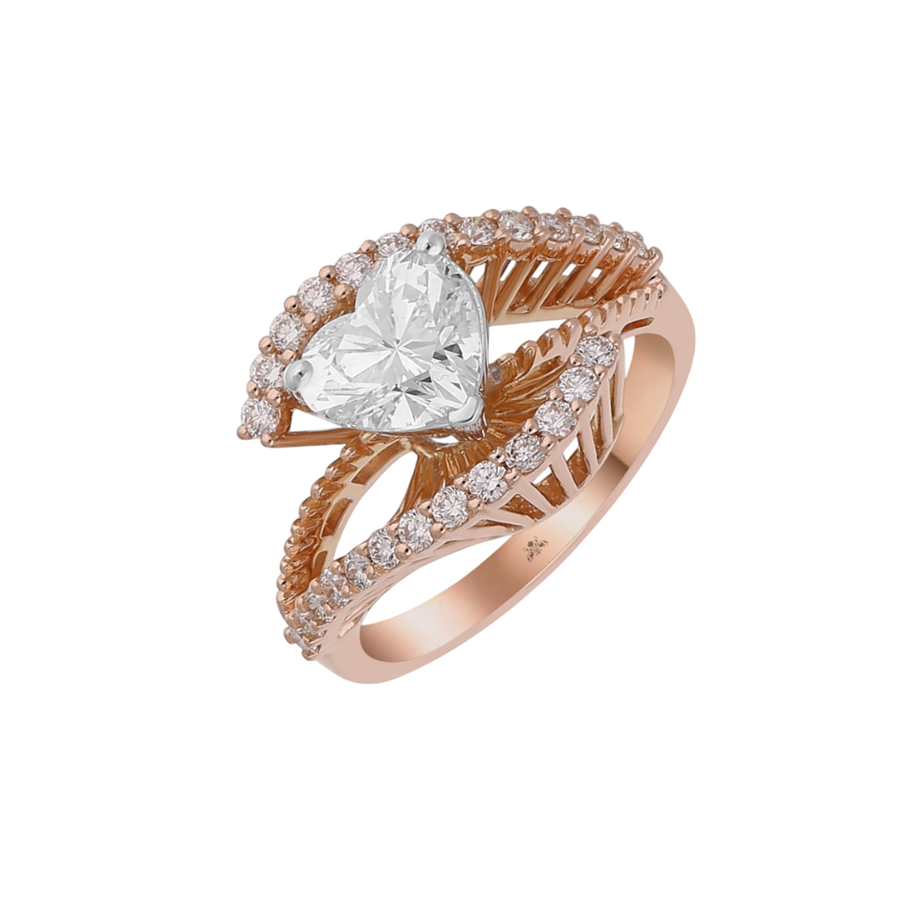 Blushing Grace Solitaire Lab Grown Diamond Ring
