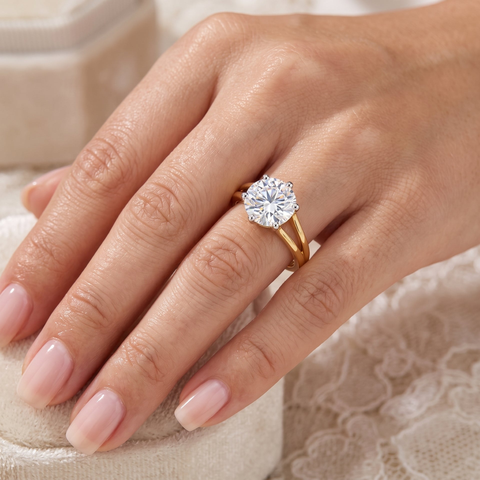 Majestic Sundawn Solitaire Lab Grown Diamond Ring