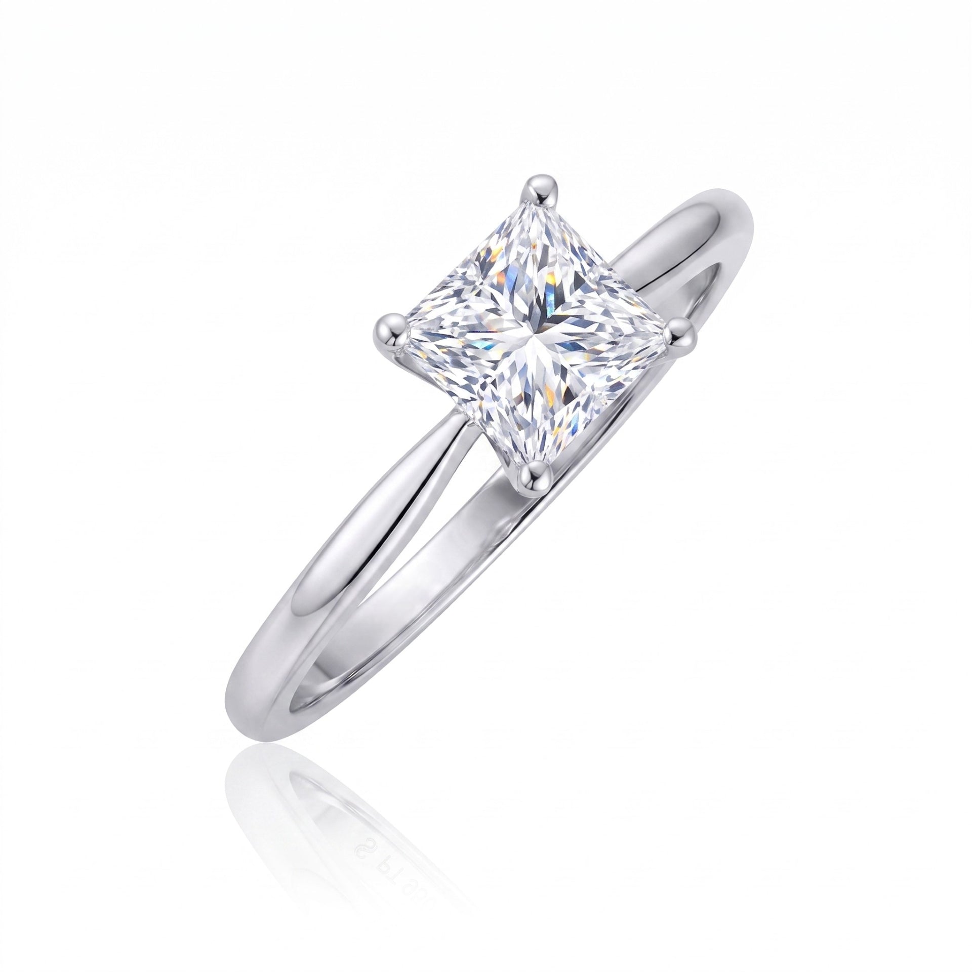 Pure Vertex Solitaire Lab Grown Diamond Ring