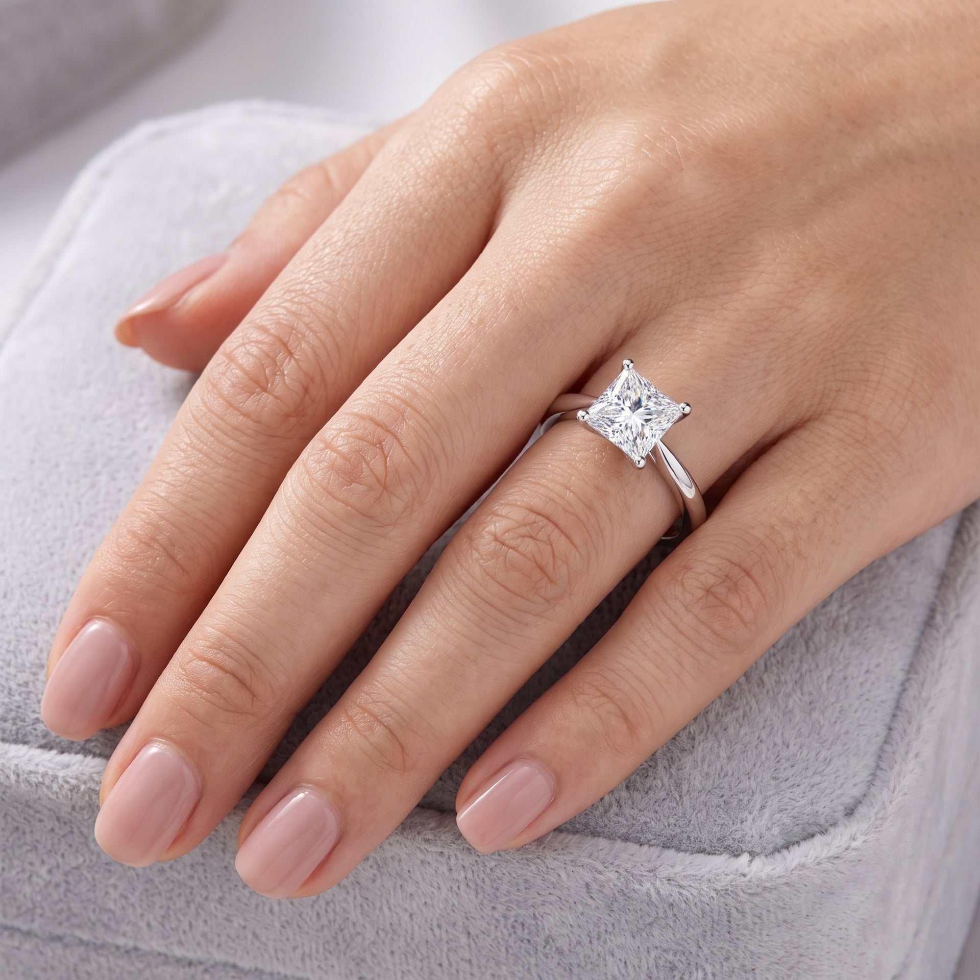 Pure Vertex Solitaire Lab Grown Diamond Ring