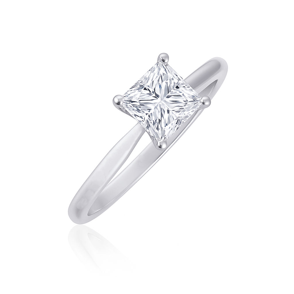 Pure Vertex Solitaire Lab Grown Diamond Ring
