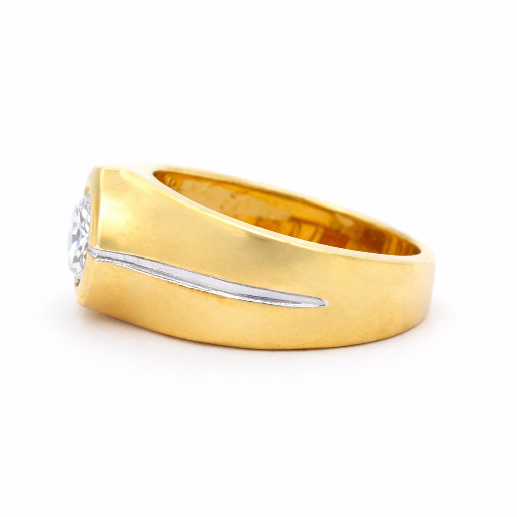 Rhombus Core Solitaire Lab Grown Diamond Ring