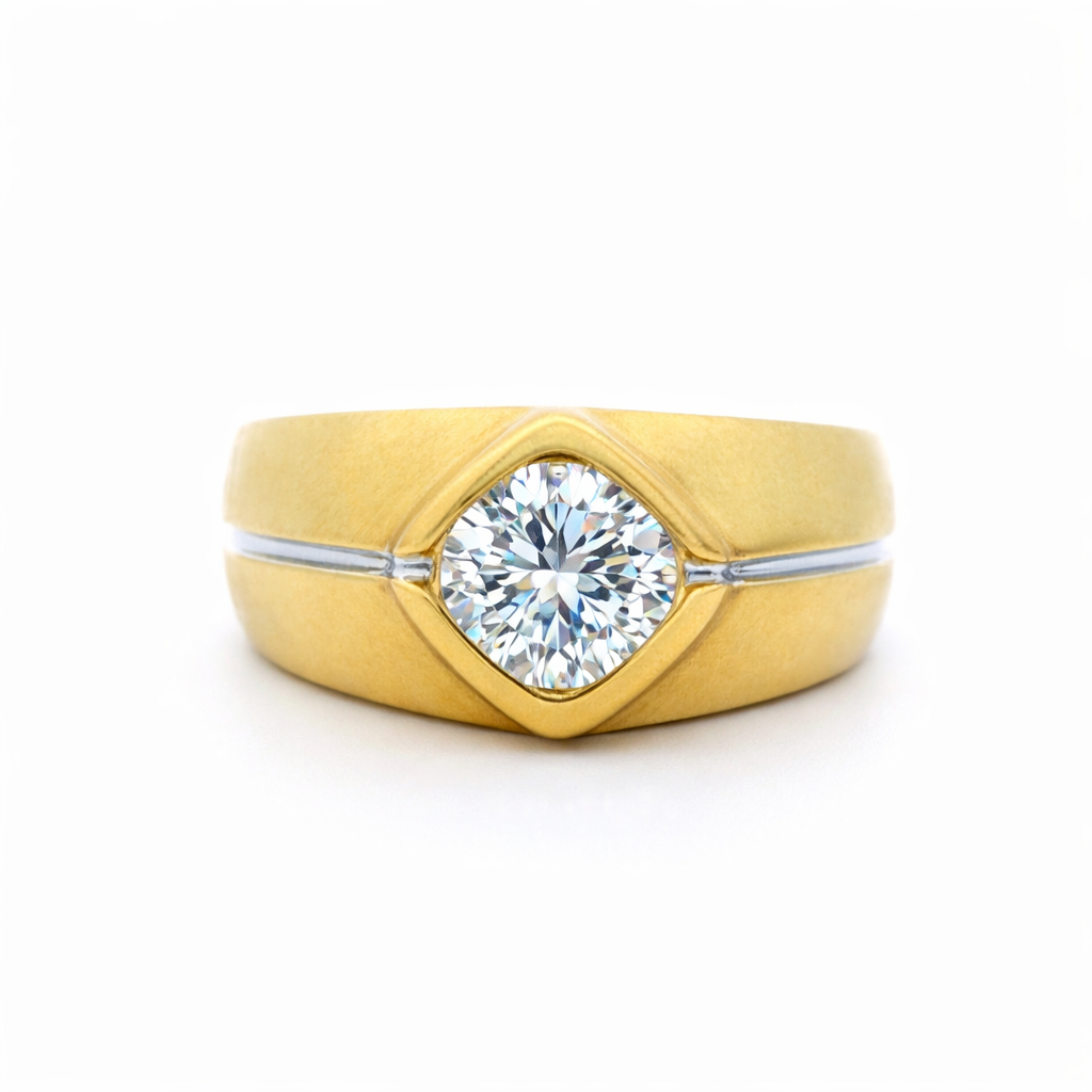Rhombus Core Solitaire Lab Grown Diamond Ring