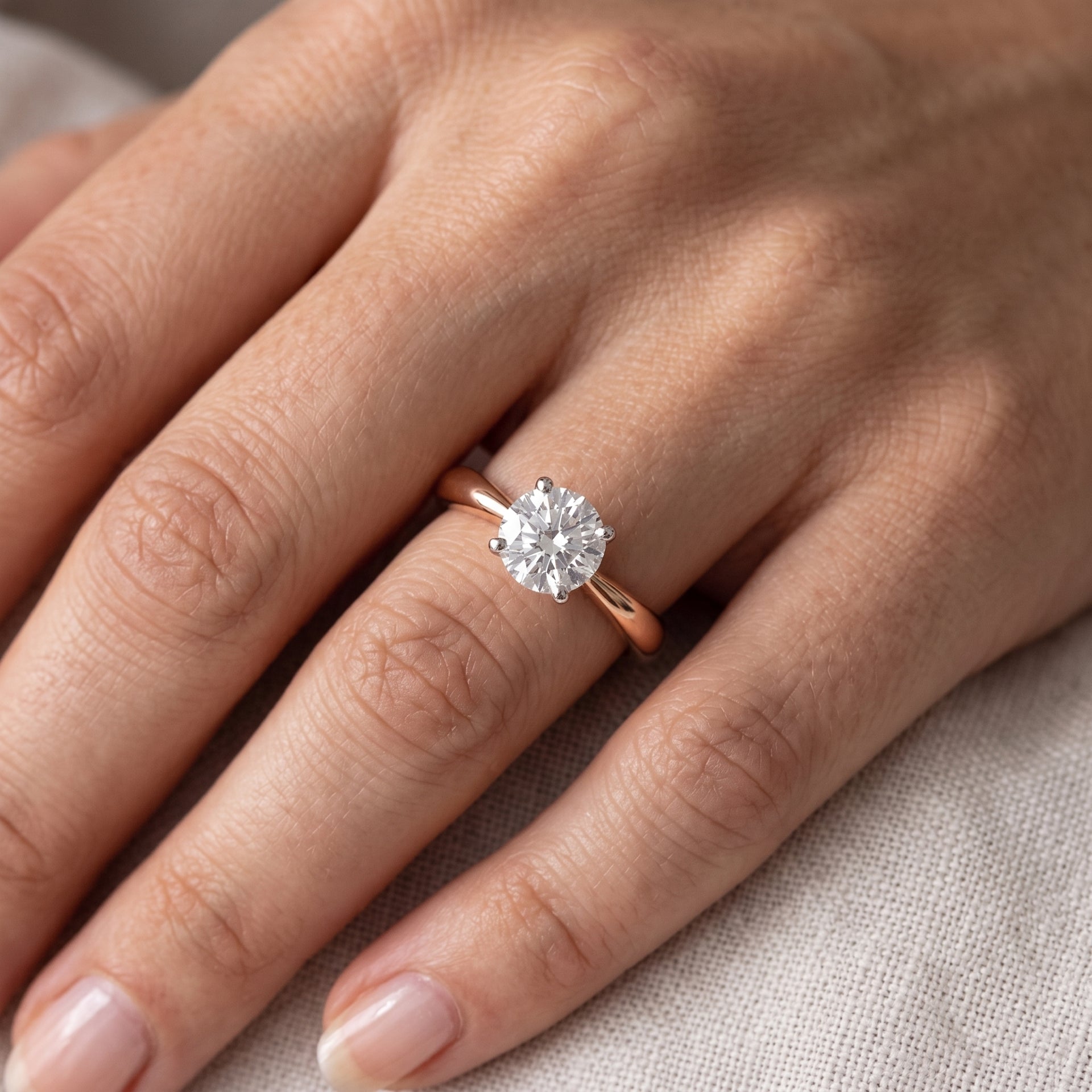 Purewave Solitaire Lab Grown Diamond Ring
