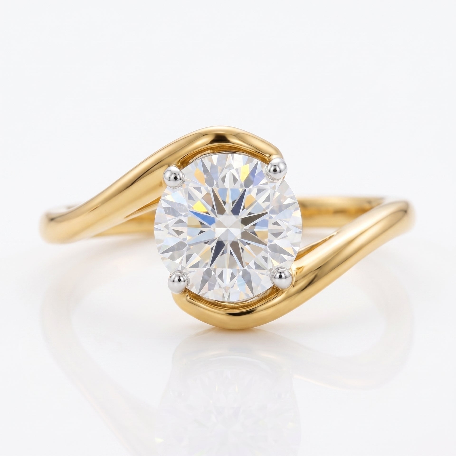 Sway Embrace Solitaire Lab Grown Diamond Ring
