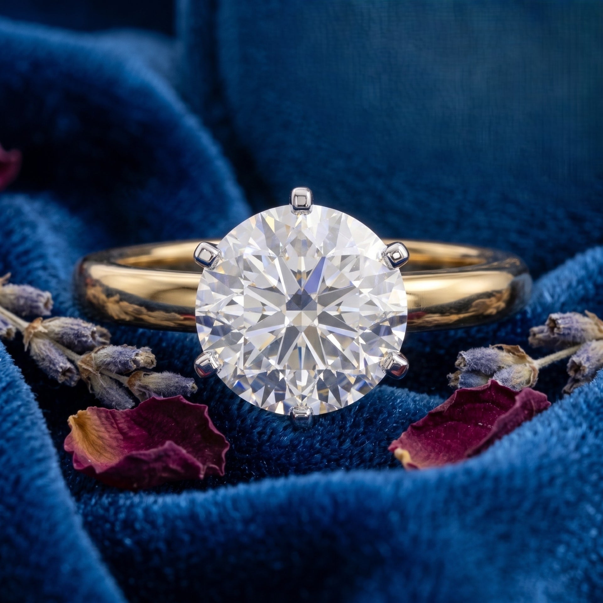 PrimaLuxe Solitaire Lab Grown Diamond Ring