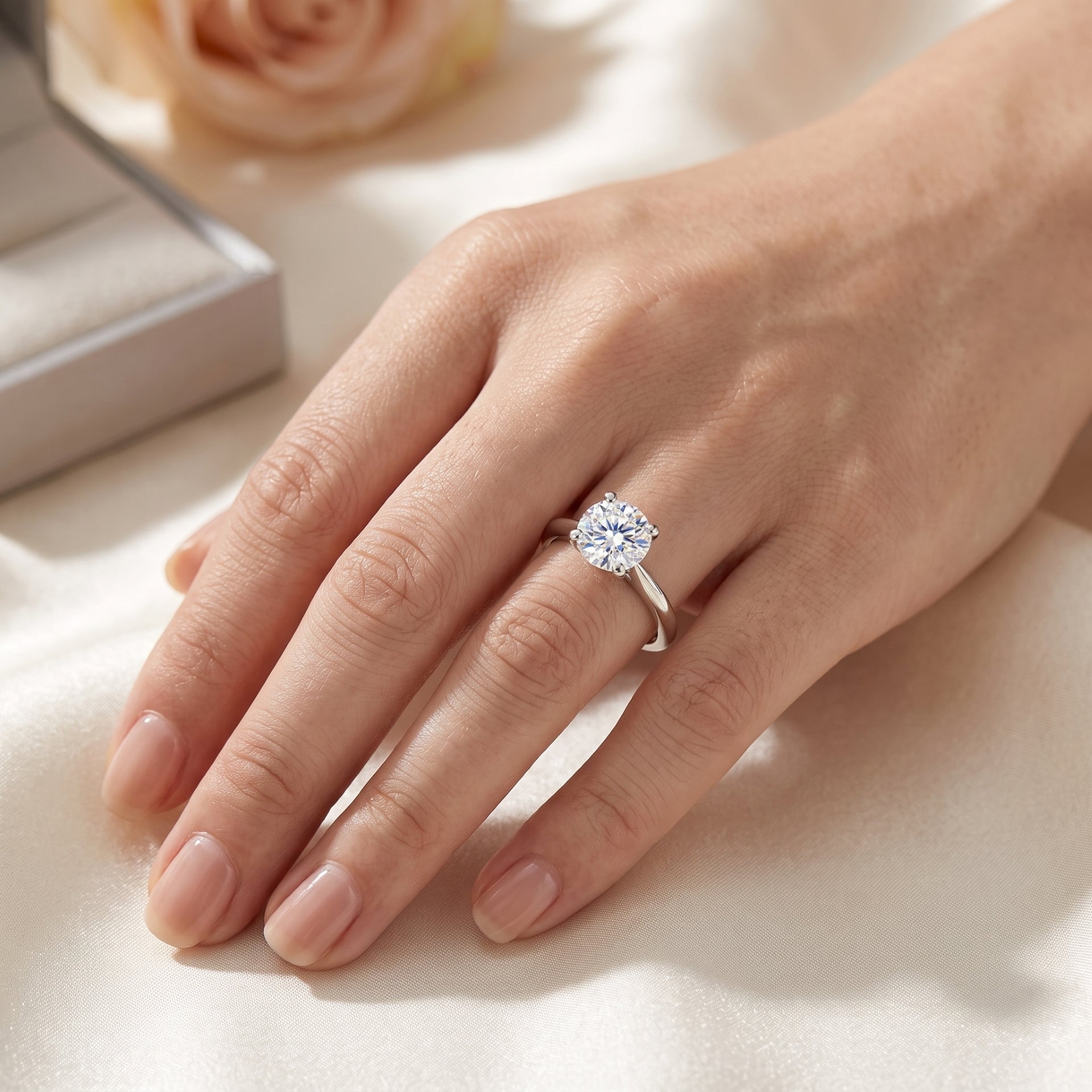 PolarGlow Solitaire Lab Grown Diamond Ring