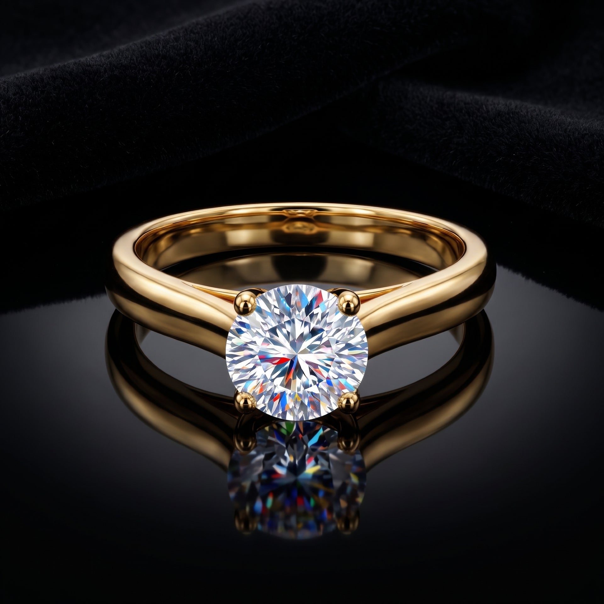 Golden Promise Solitaire Lab Grown Diamond Ring