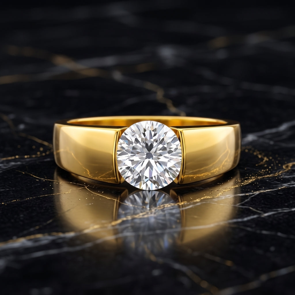 Titan Cradle Solitaire Lab Grown Diamond Ring