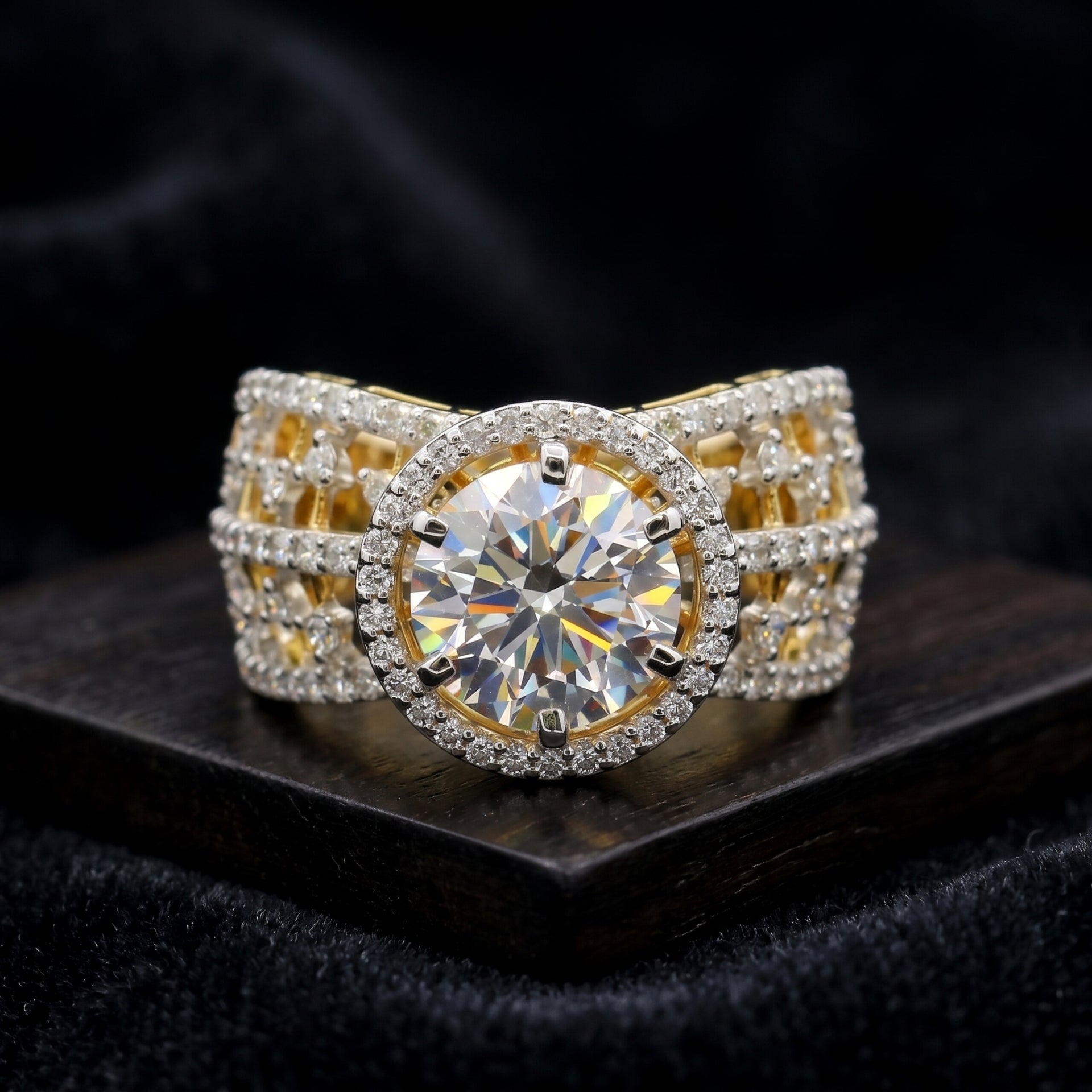 Royal Honeycomb Solitaire Lab Grown Diamond Ring
