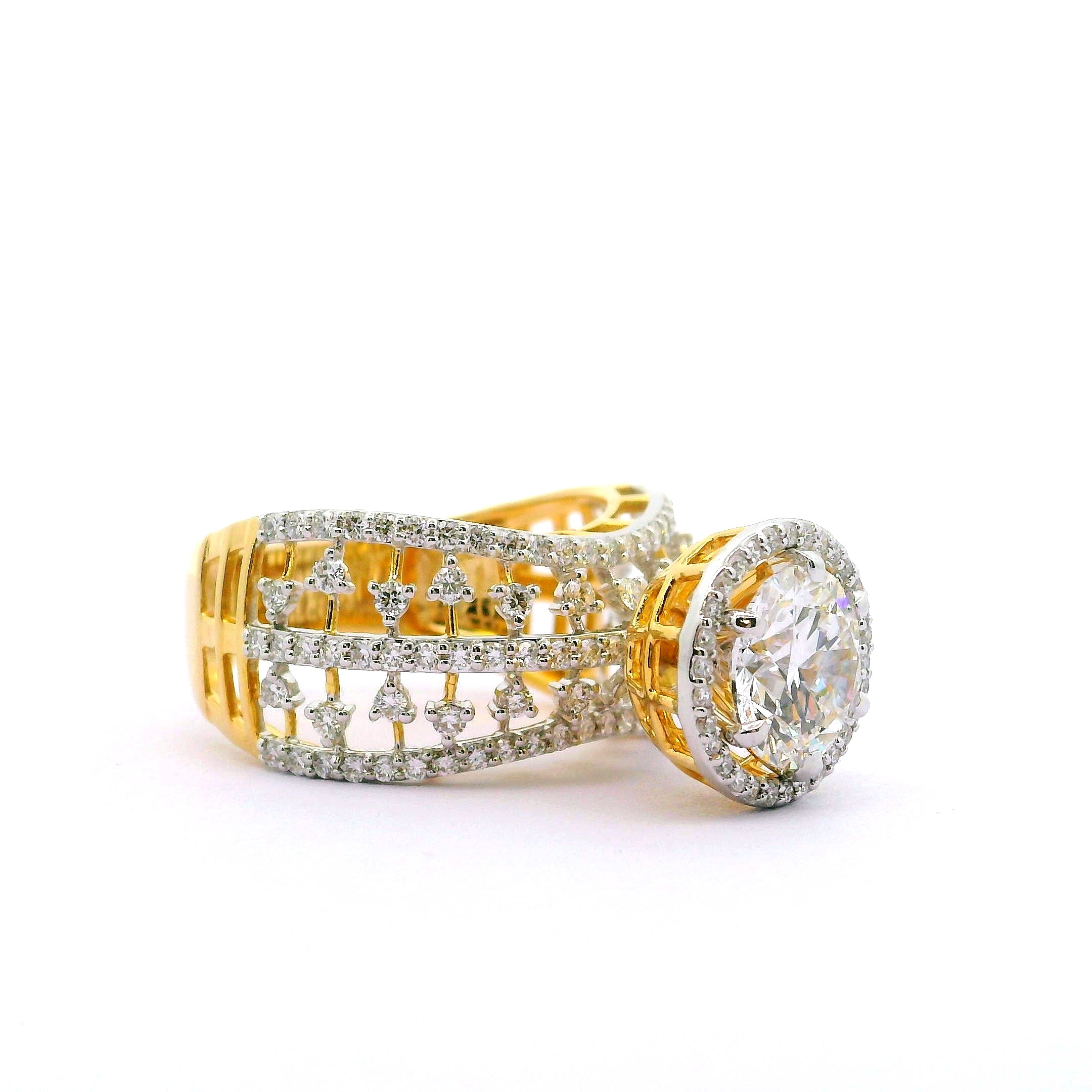 Royal Honeycomb Solitaire Lab Grown Diamond Ring
