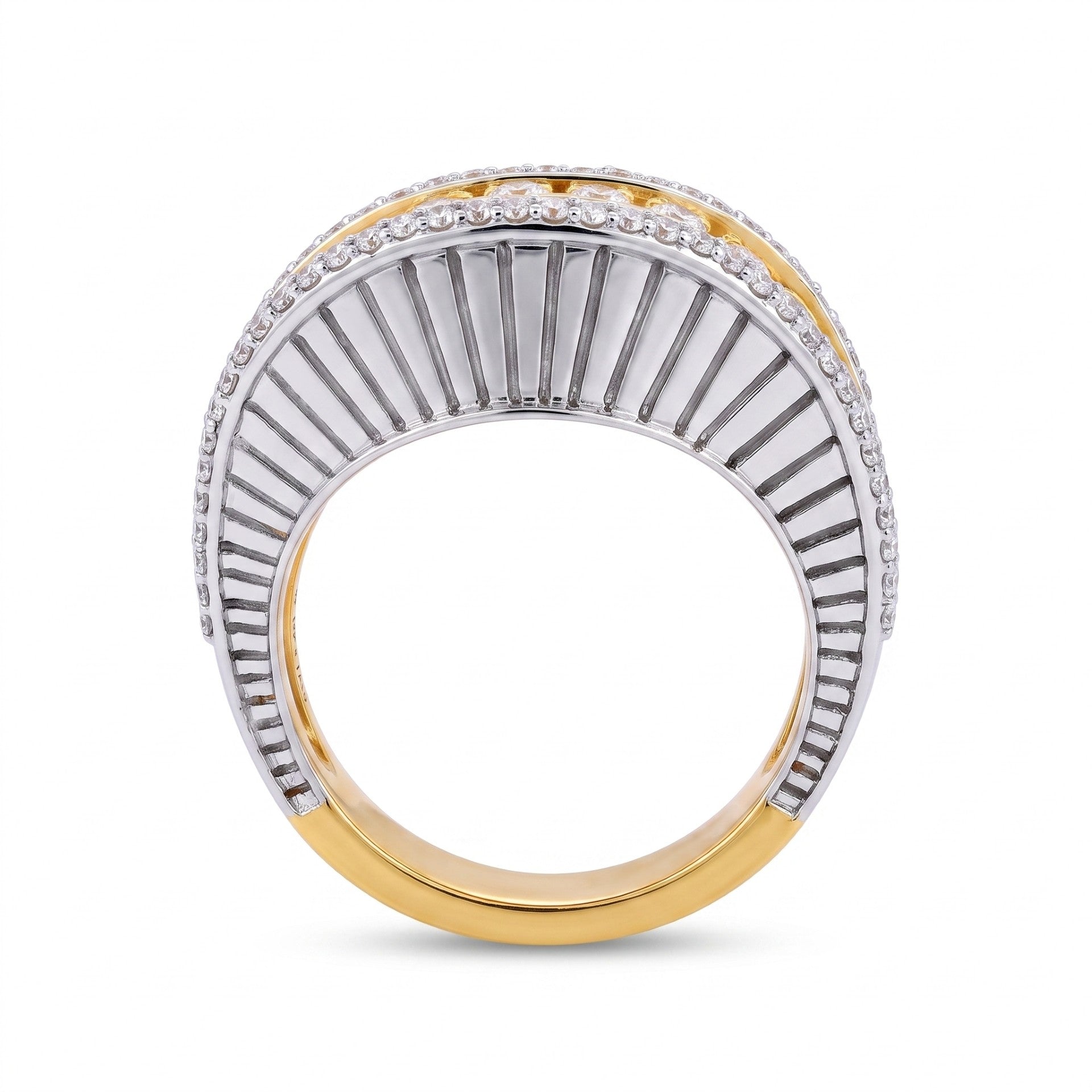 Oceanic Crest Solitaire Lab Grown Diamond Ring