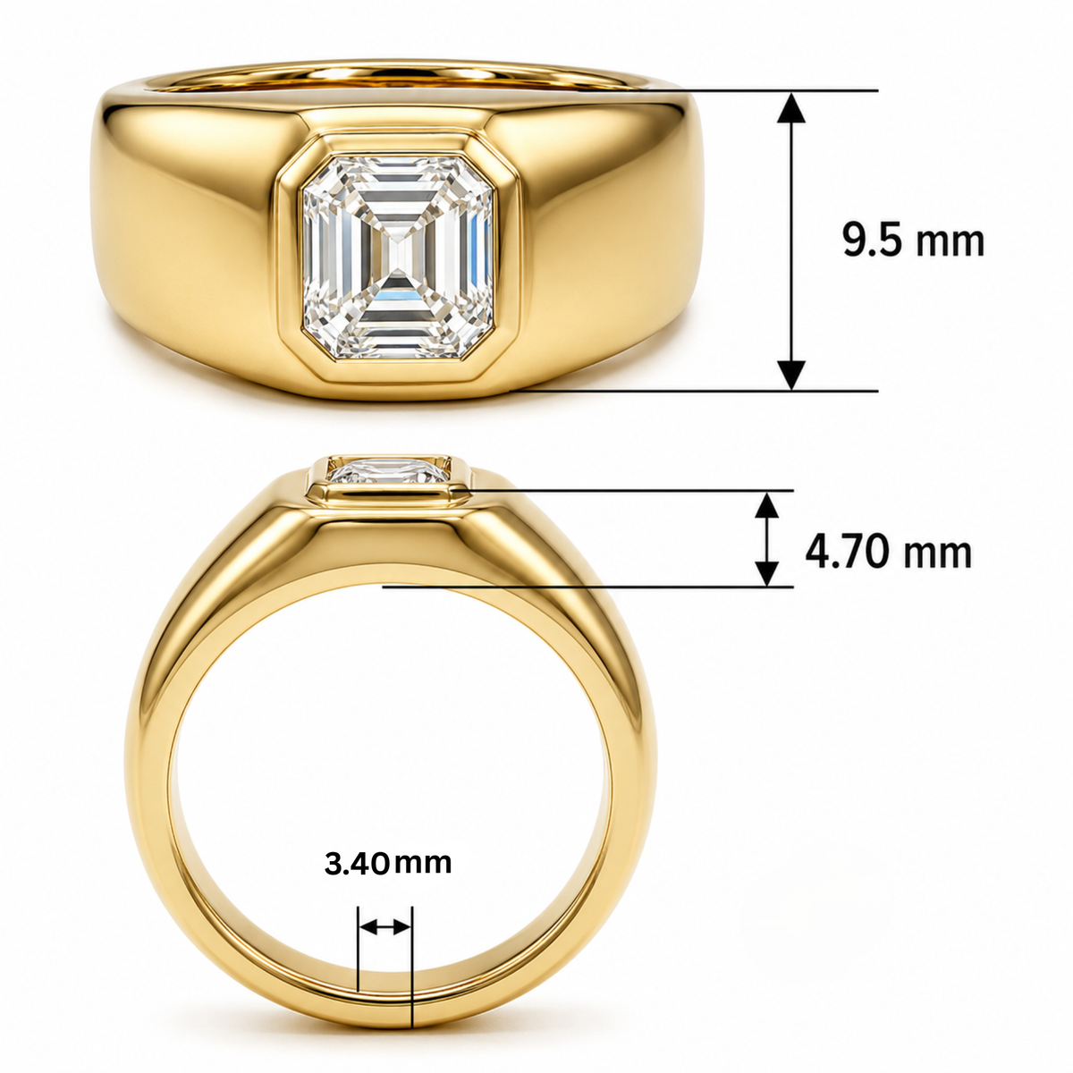 Sonata Signet Solitaire Lab Grown Diamond Ring