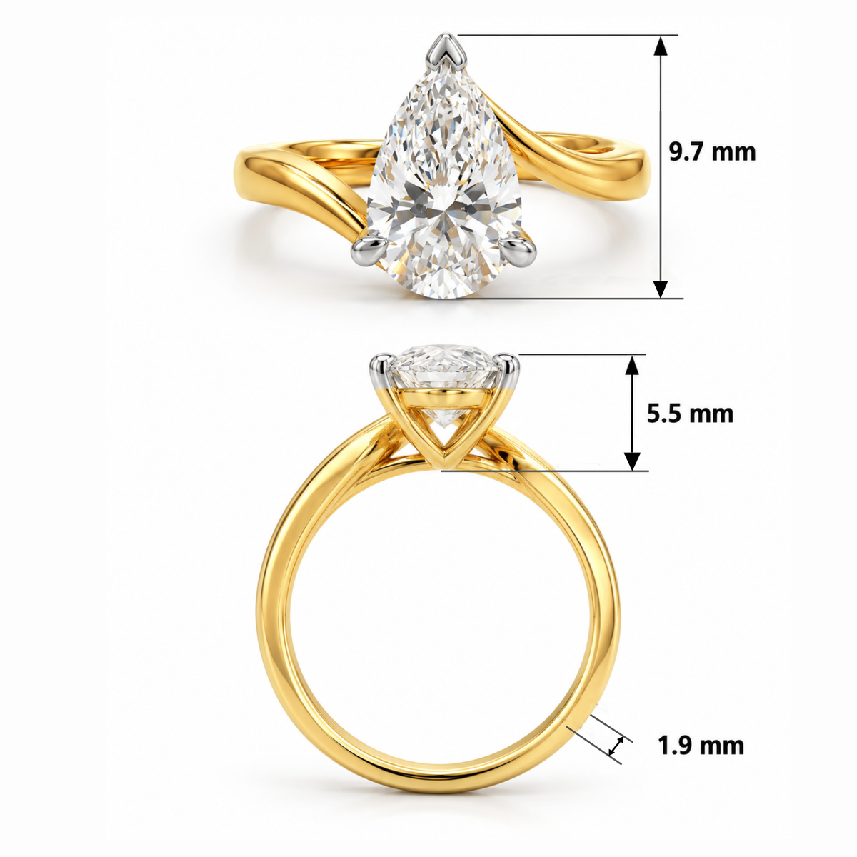 Cadence Prime Solitaire Lab Grown Diamond Ring