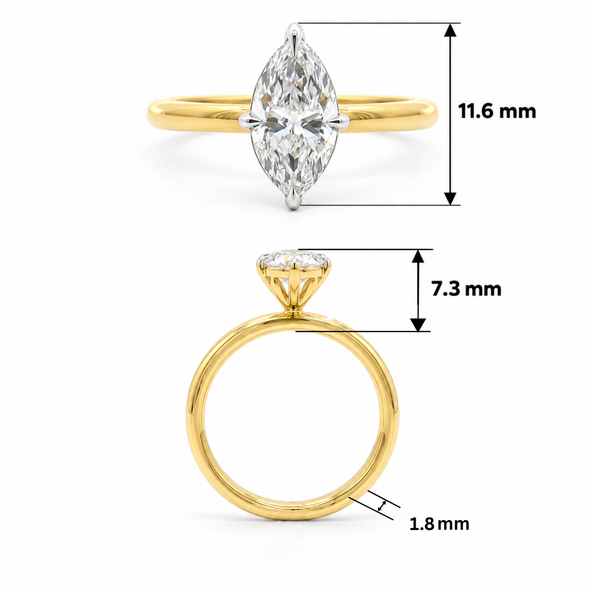 Serenya Solitaire Lab Grown Diamond Ring