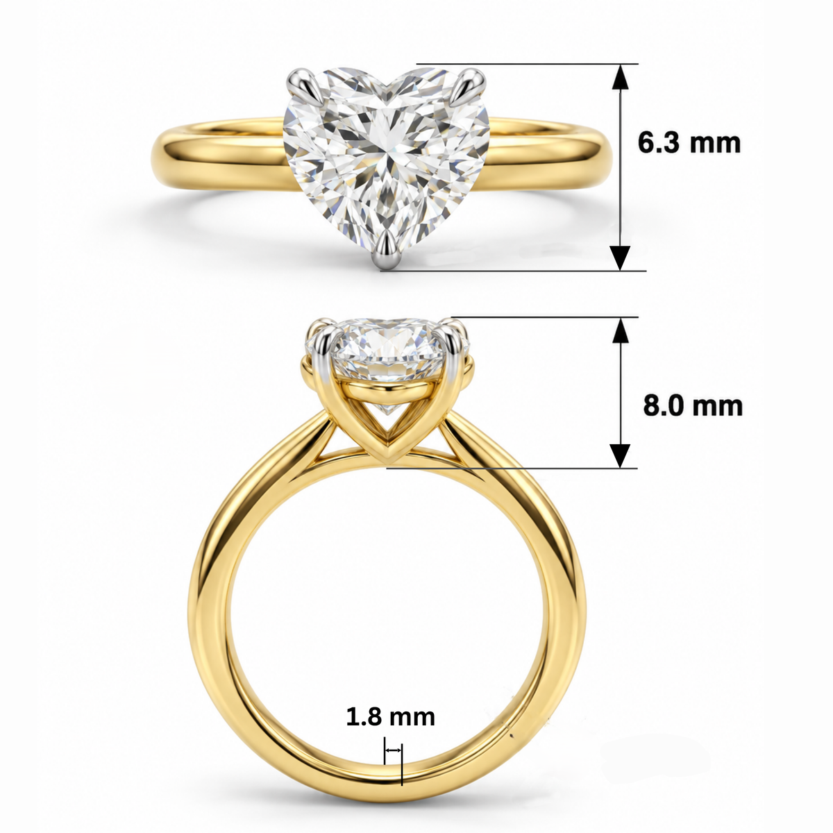 Solene Amour Solitaire Lab Grown Diamond Ring