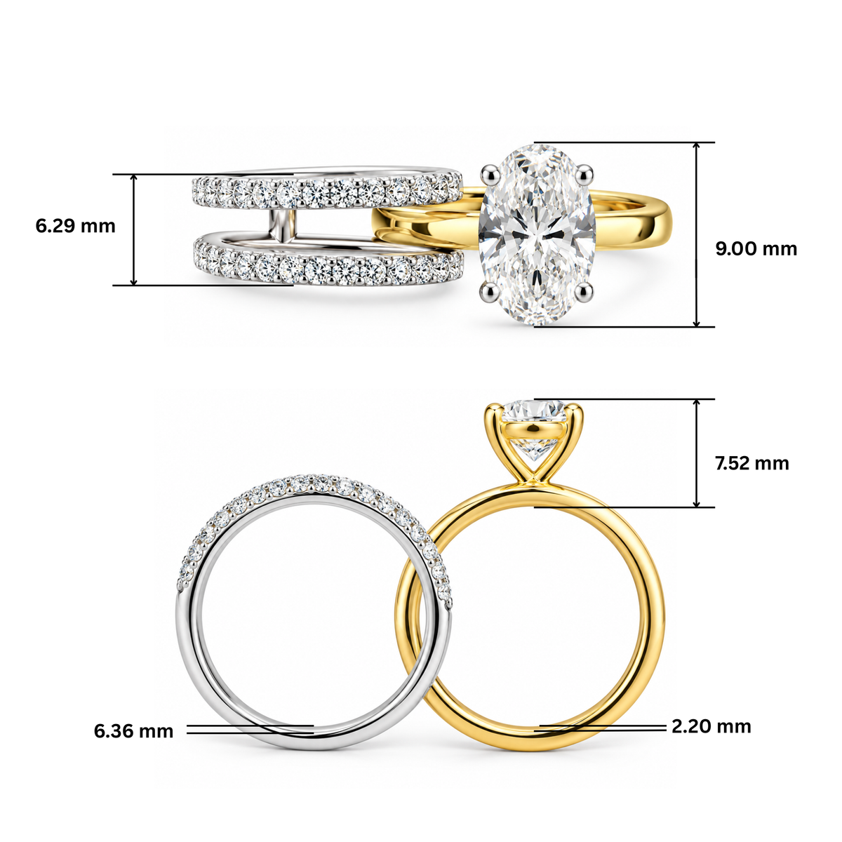 Eclipse Convertible Solitaire Lab Grown Diamond Ring