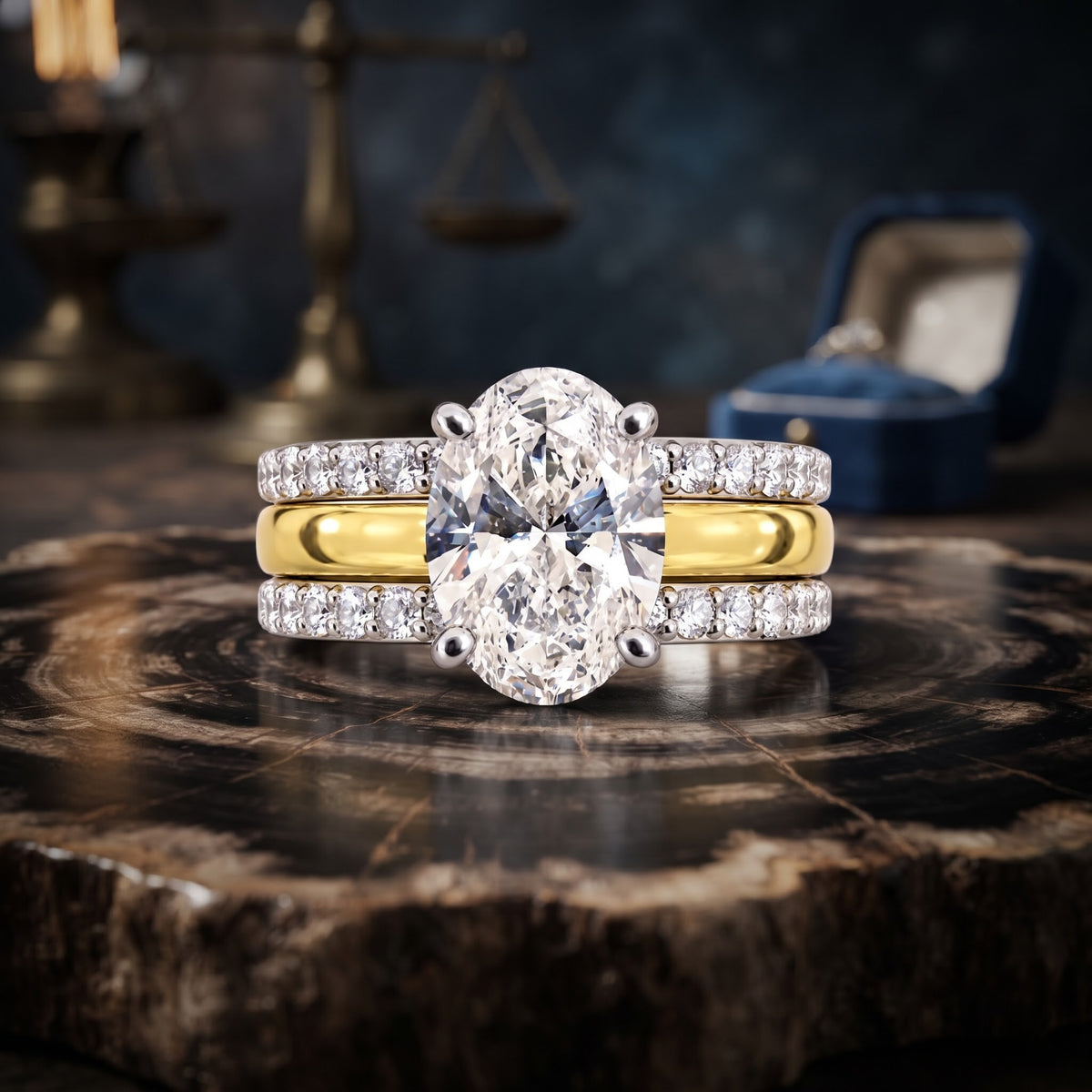 Eclipse Convertible Solitaire Lab Grown Diamond Ring