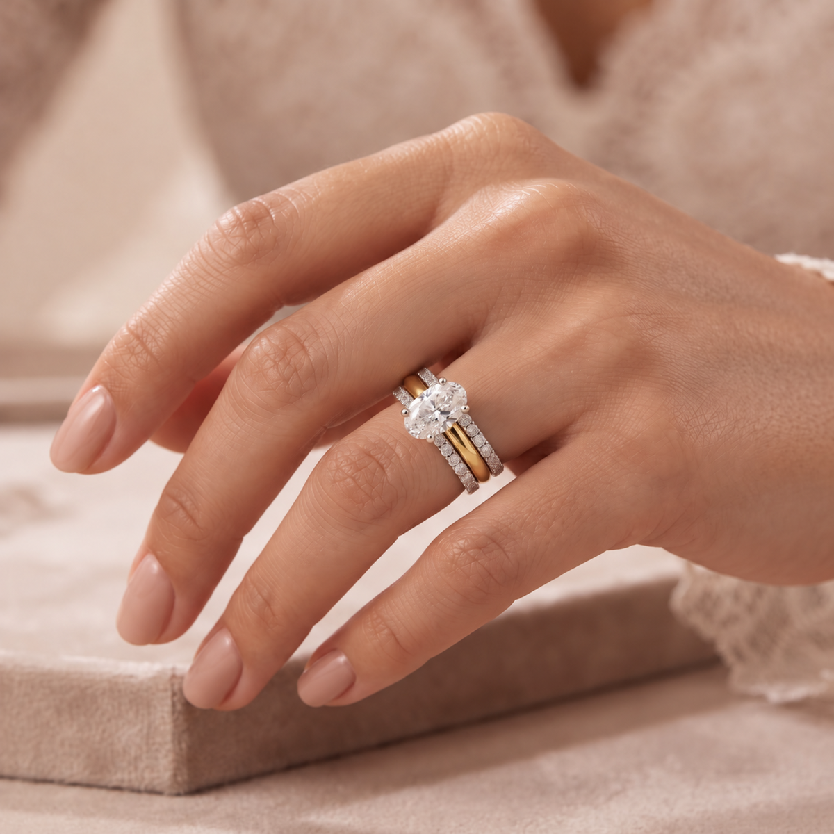 Eclipse Convertible Solitaire Lab Grown Diamond Ring
