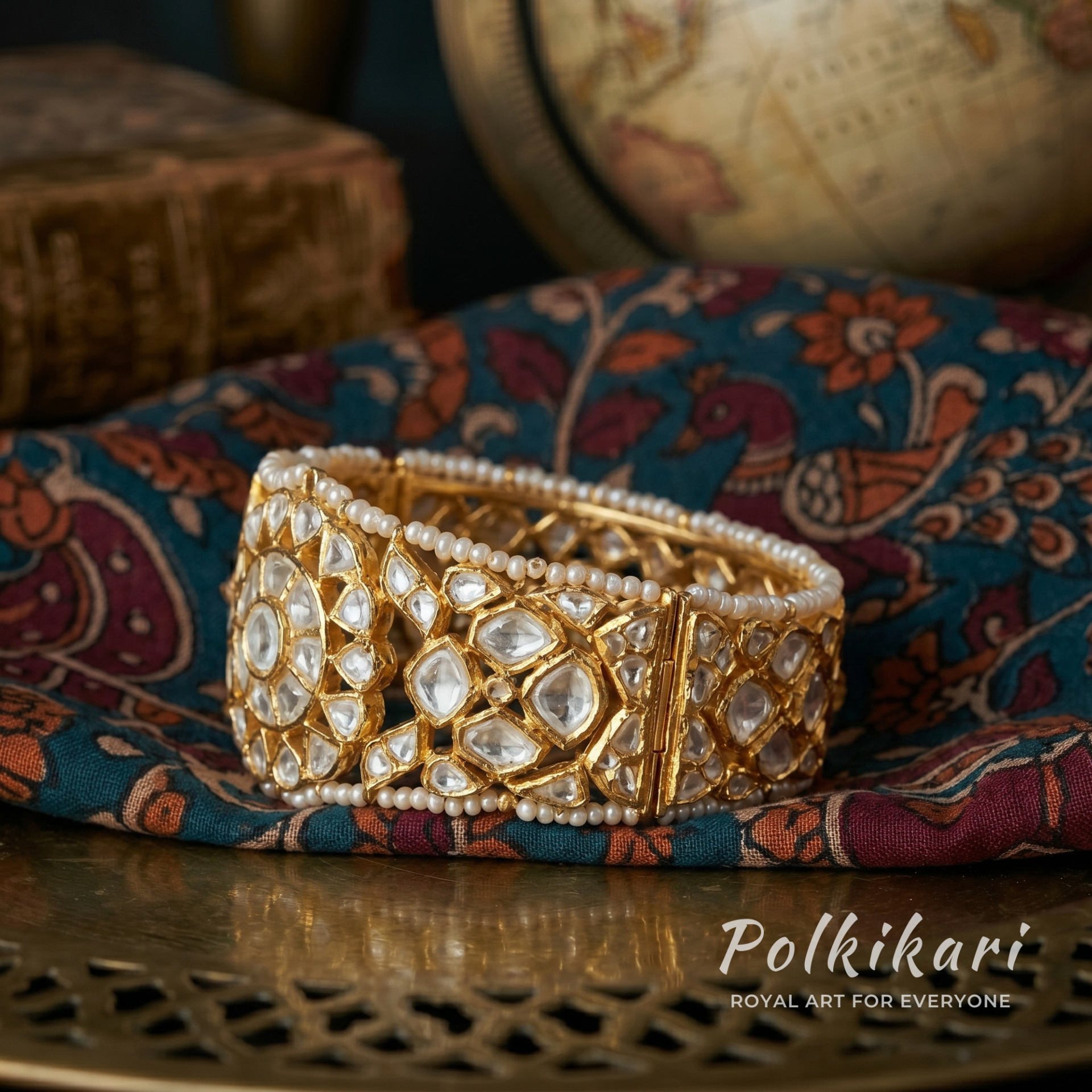 Sovereign Mandala Lab Grown Polki Bangles (Pair)
