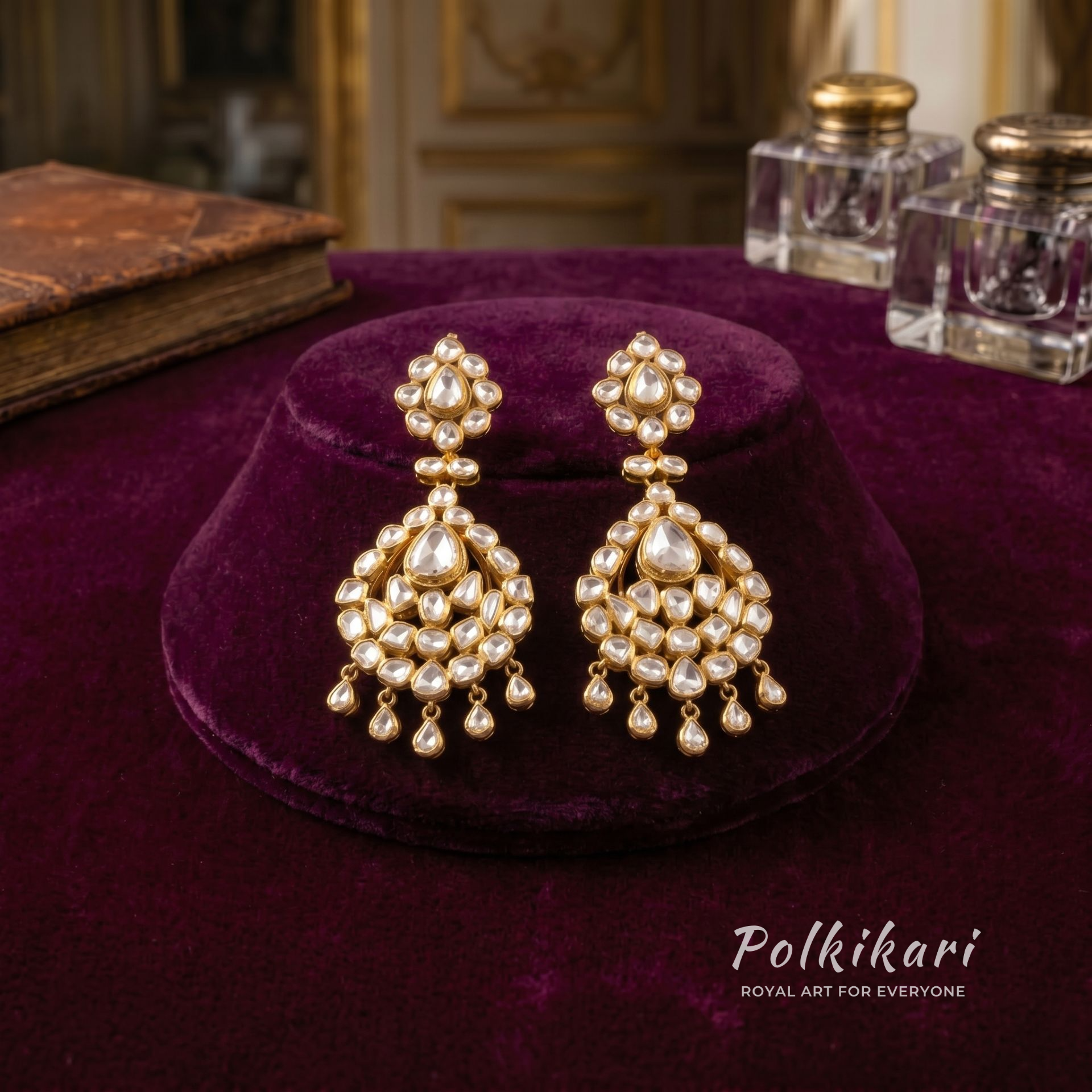 Imperial Echoes Lab Grown Polki Necklace Set