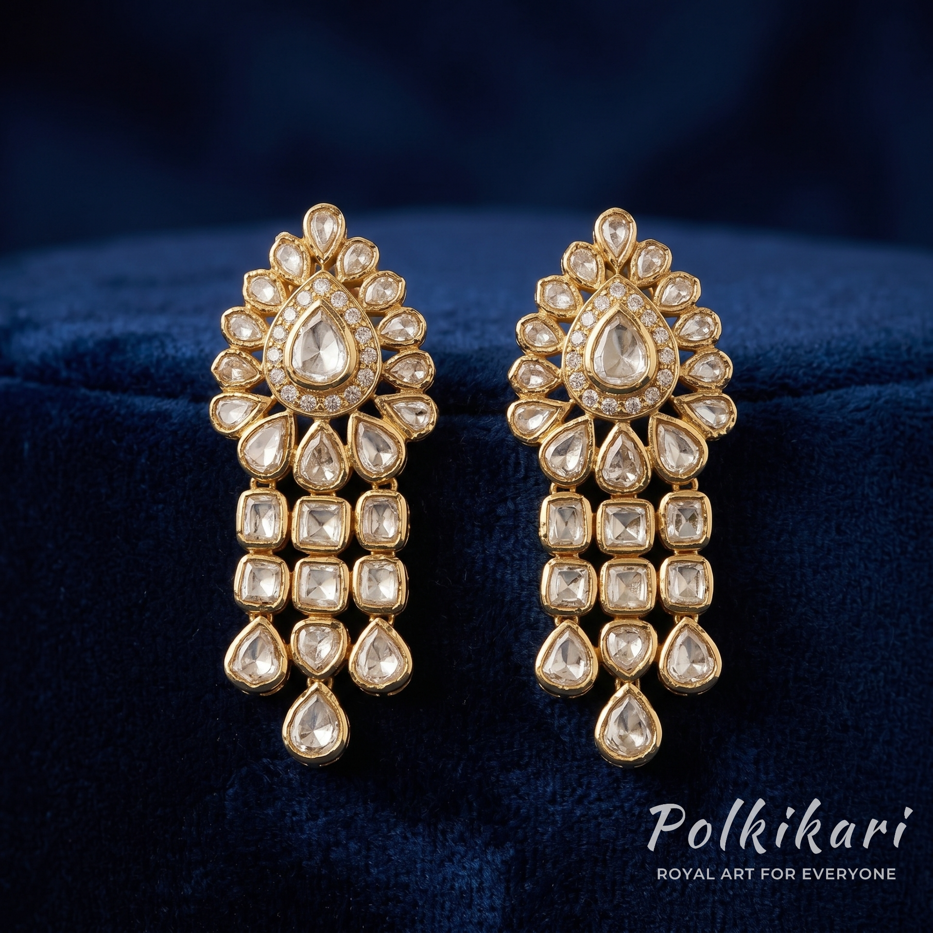 Surya Kiran Lab Grown Polki Necklace Set
