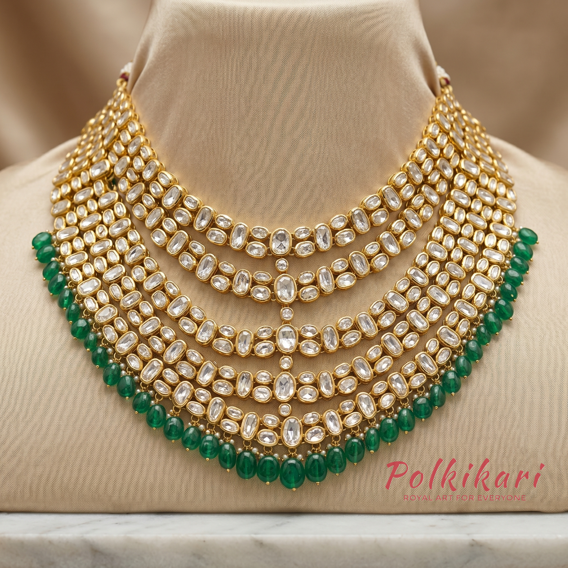 Ivy Veranda Lab Grown Polki Necklace Set