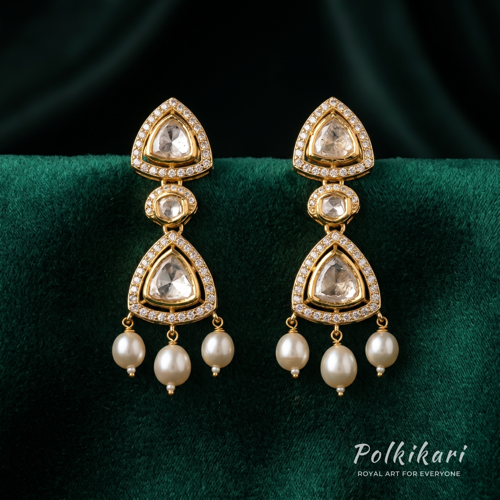 Ethereal Apex Lab Grown Polki Necklace Set