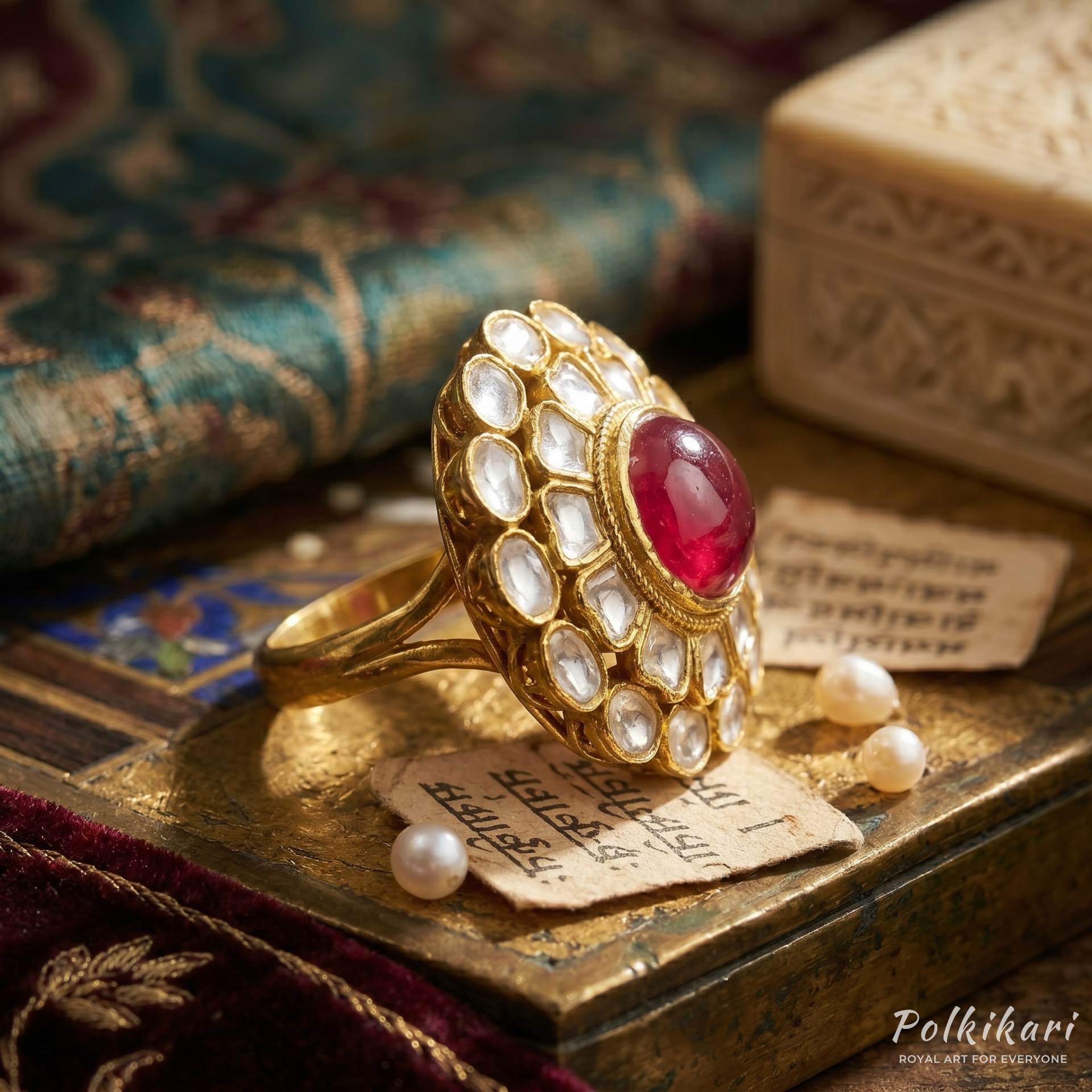 Manika Aura Lab Grown Polki Ring