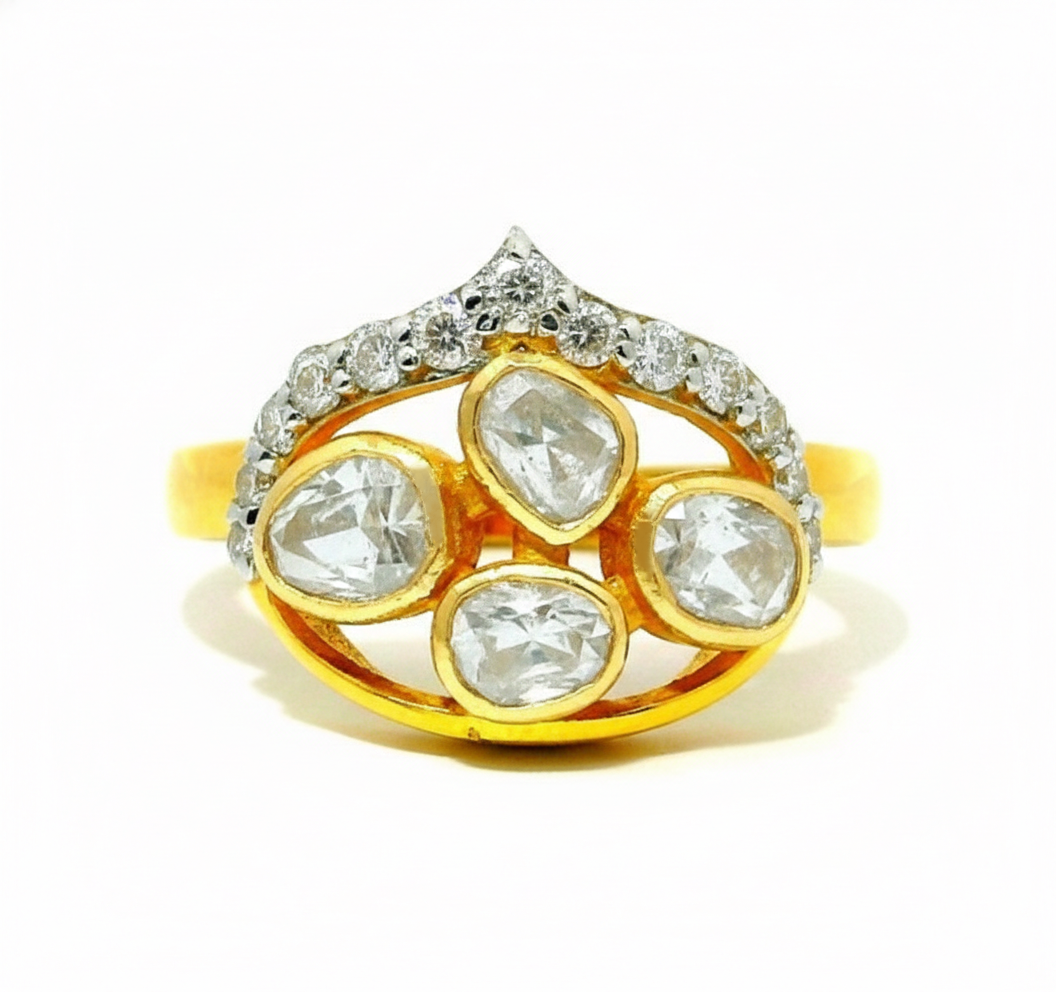 Imperial Tiara Lab Grown Polki Ring