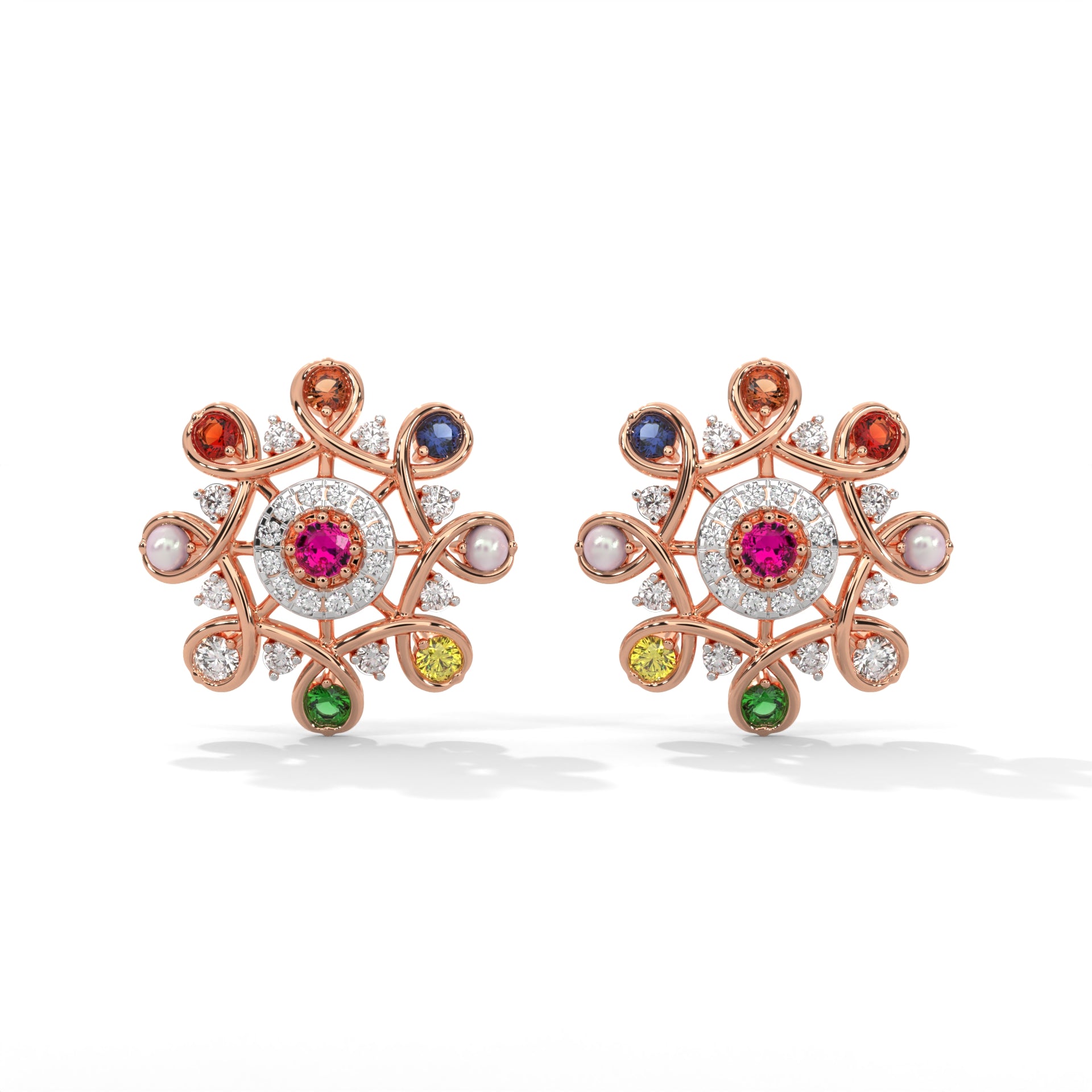 Swirling Lab Grown Diamond Harmony Studs