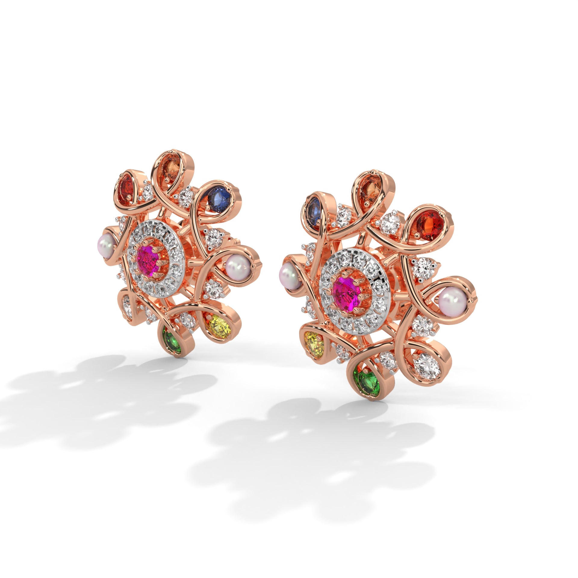 Swirling Lab Grown Diamond Harmony Studs