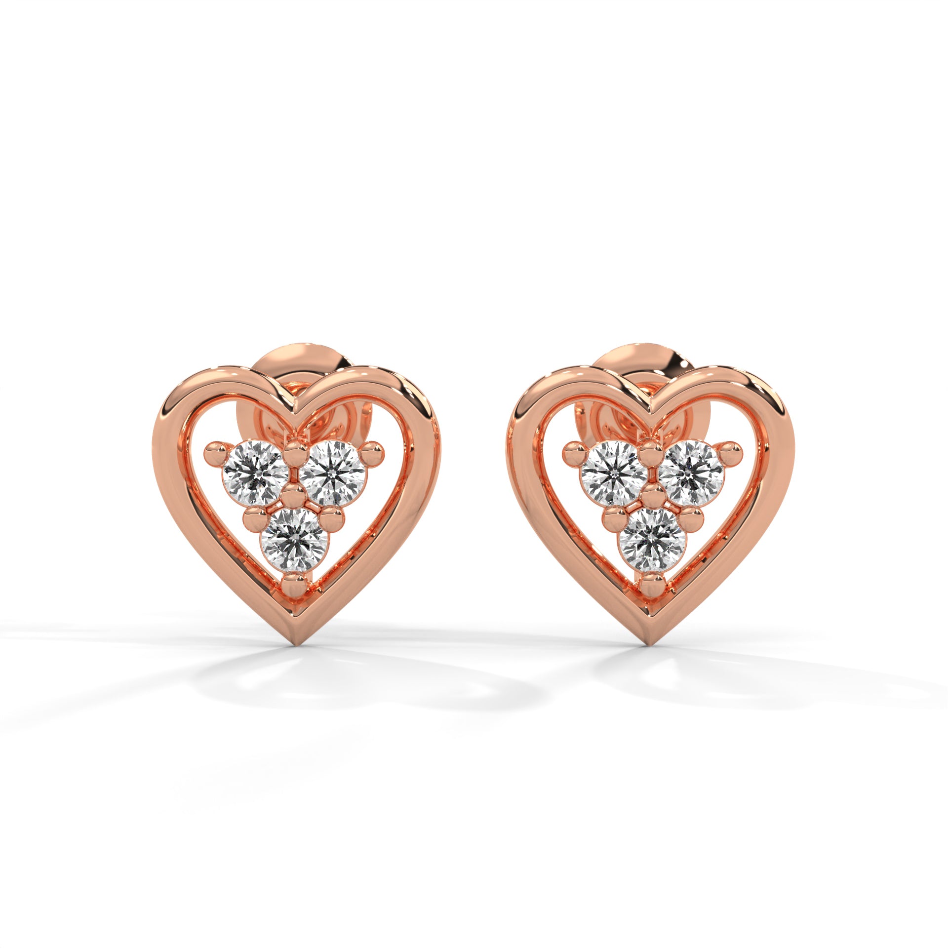 Radiant Heart Lab Grown Diamond Earrings
