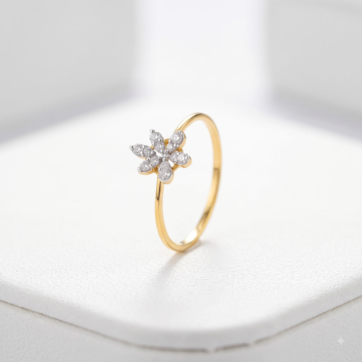 Leaflet Bloom Lab Grown Diamond Ring