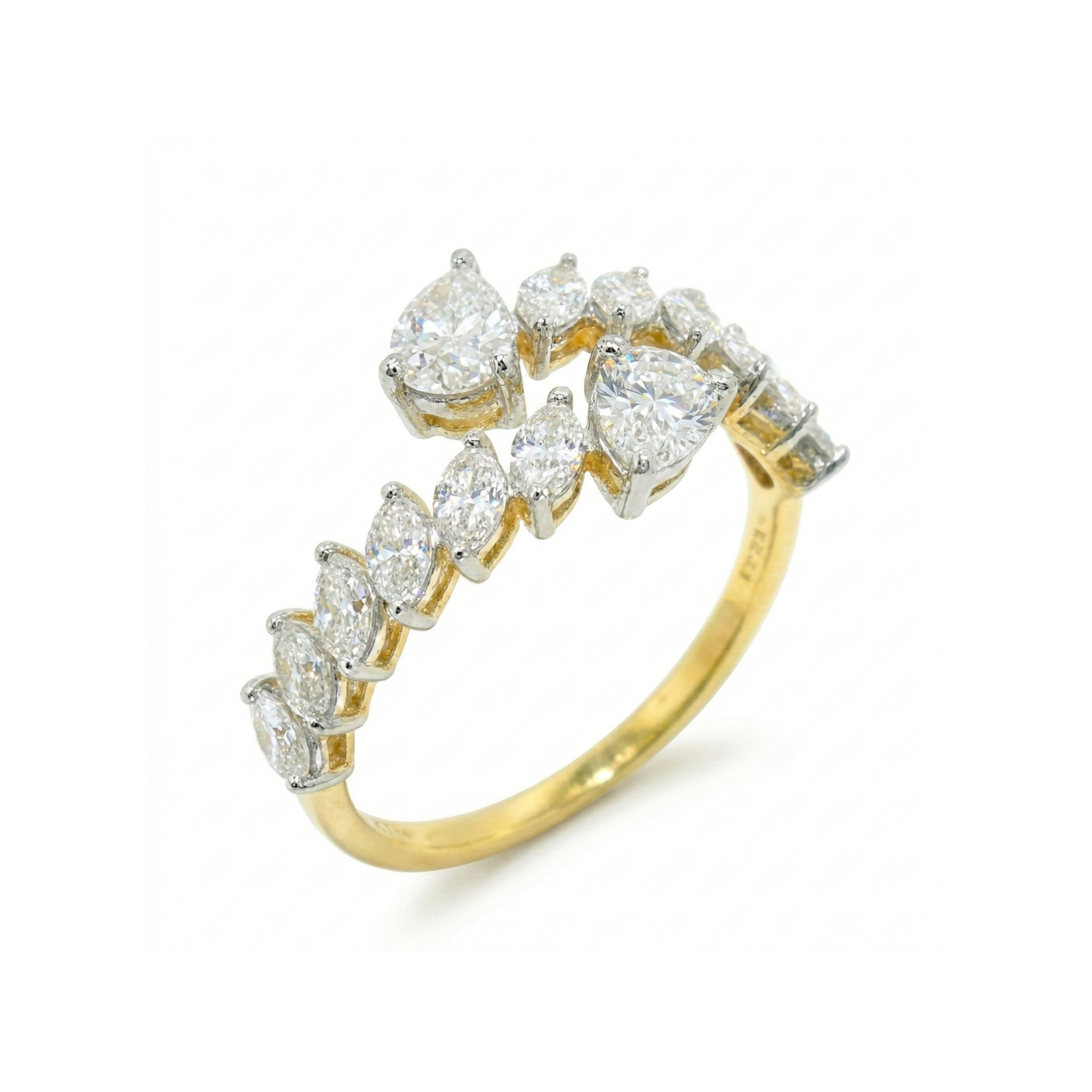 Comet Swirl Lab Grown Diamond Ring