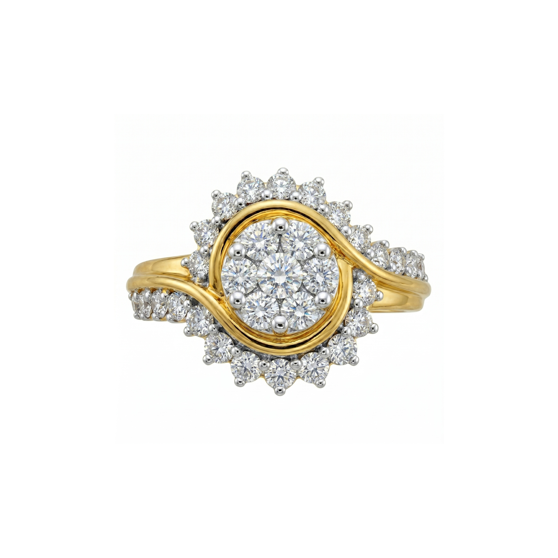Bright Serene Halo Lab Grown Diamond Ring