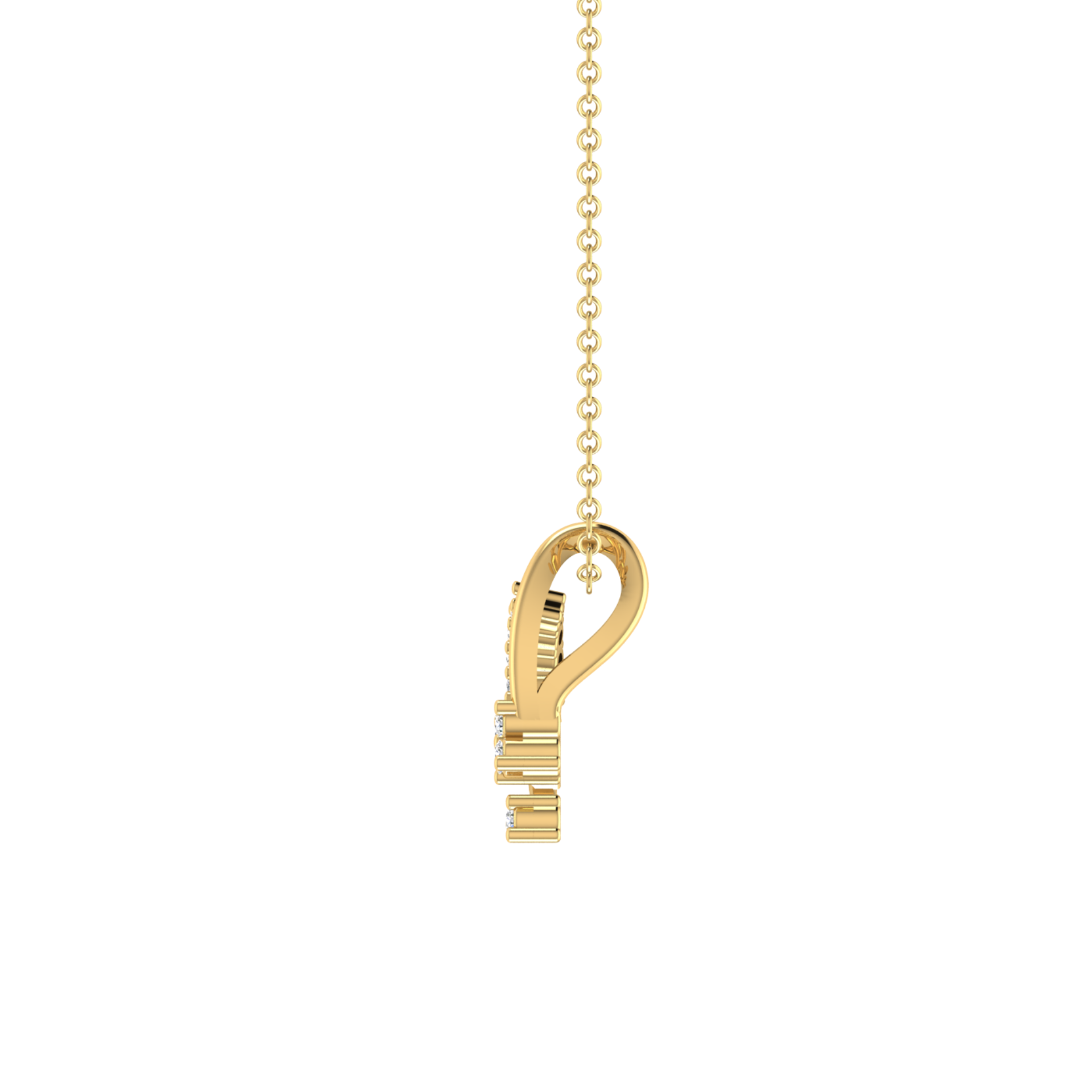 Elysian Petal Gold Plated Lab Grown Diamond Pendant