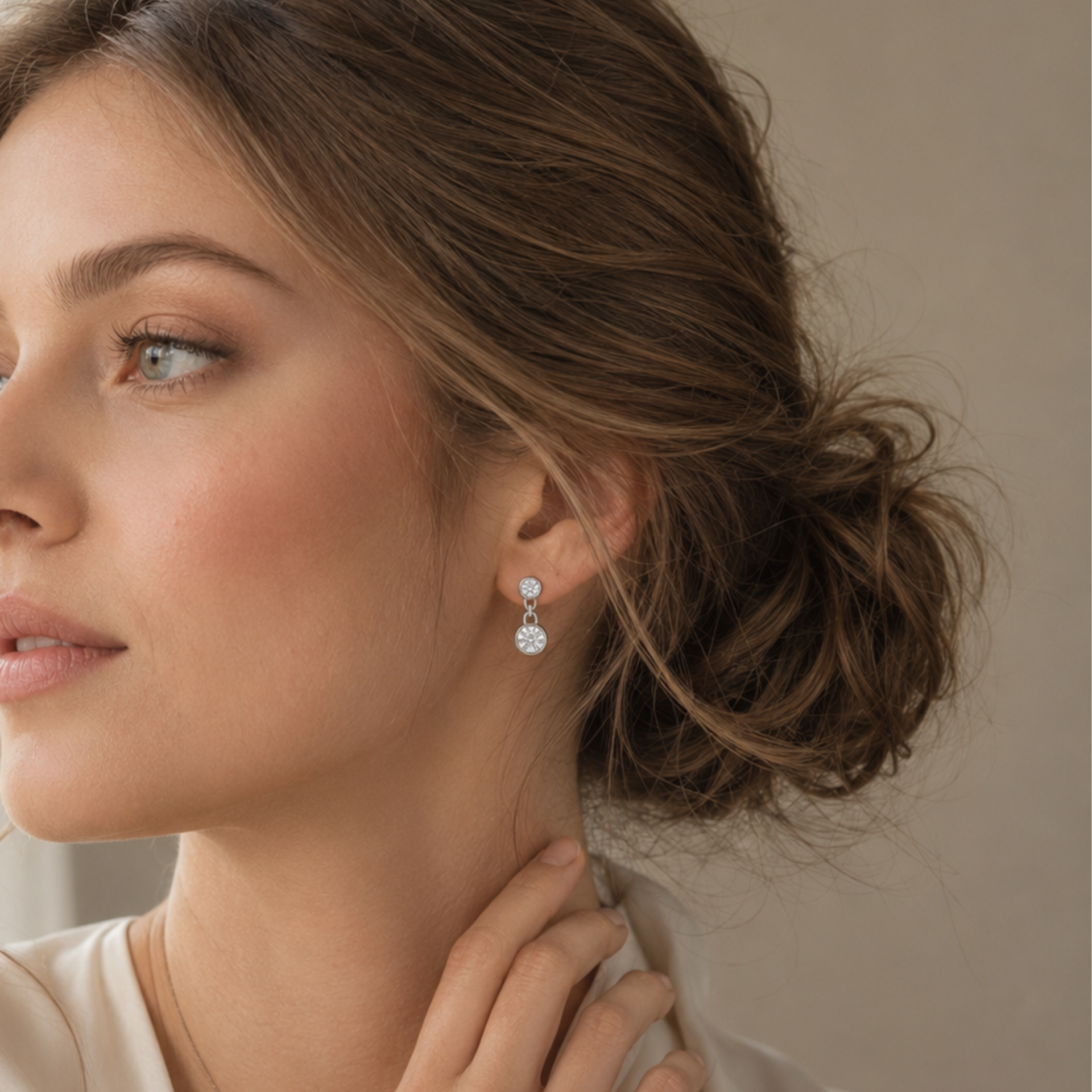 Doublet Sparkle Lab Grown Diamond Drop Earrings