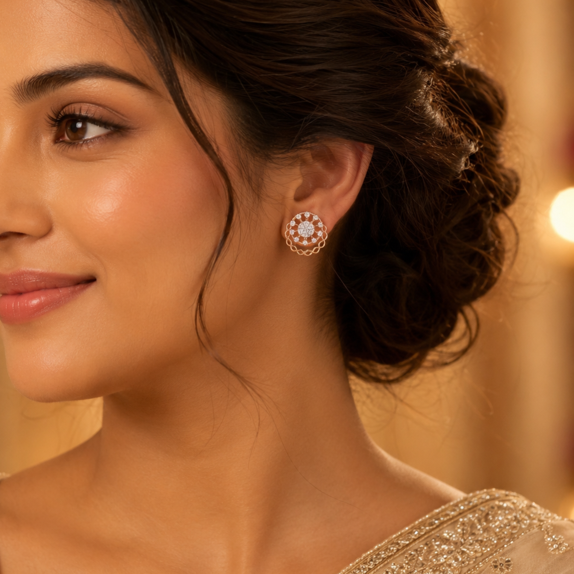 Vintage Lace Lab Grown Diamond Earrings